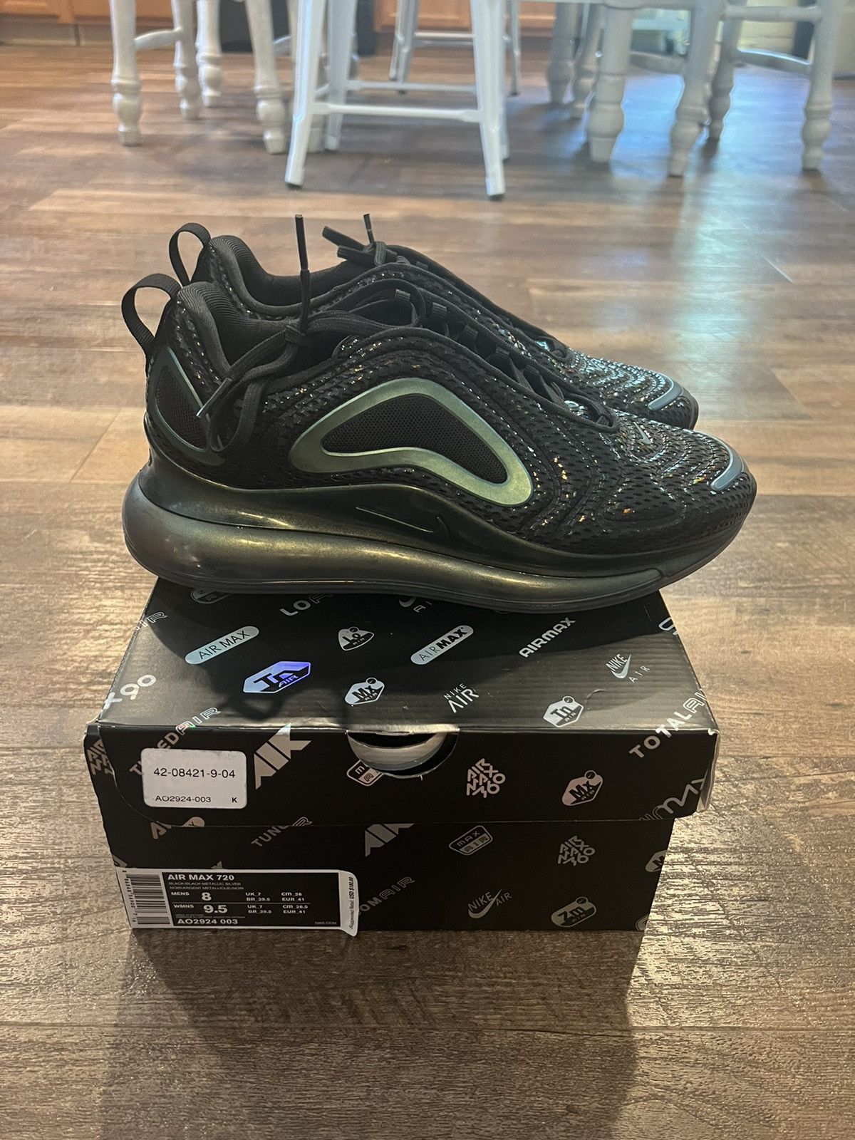 Nike Nike Air Max 720 Black Iridescent Green Size 8 Grailed