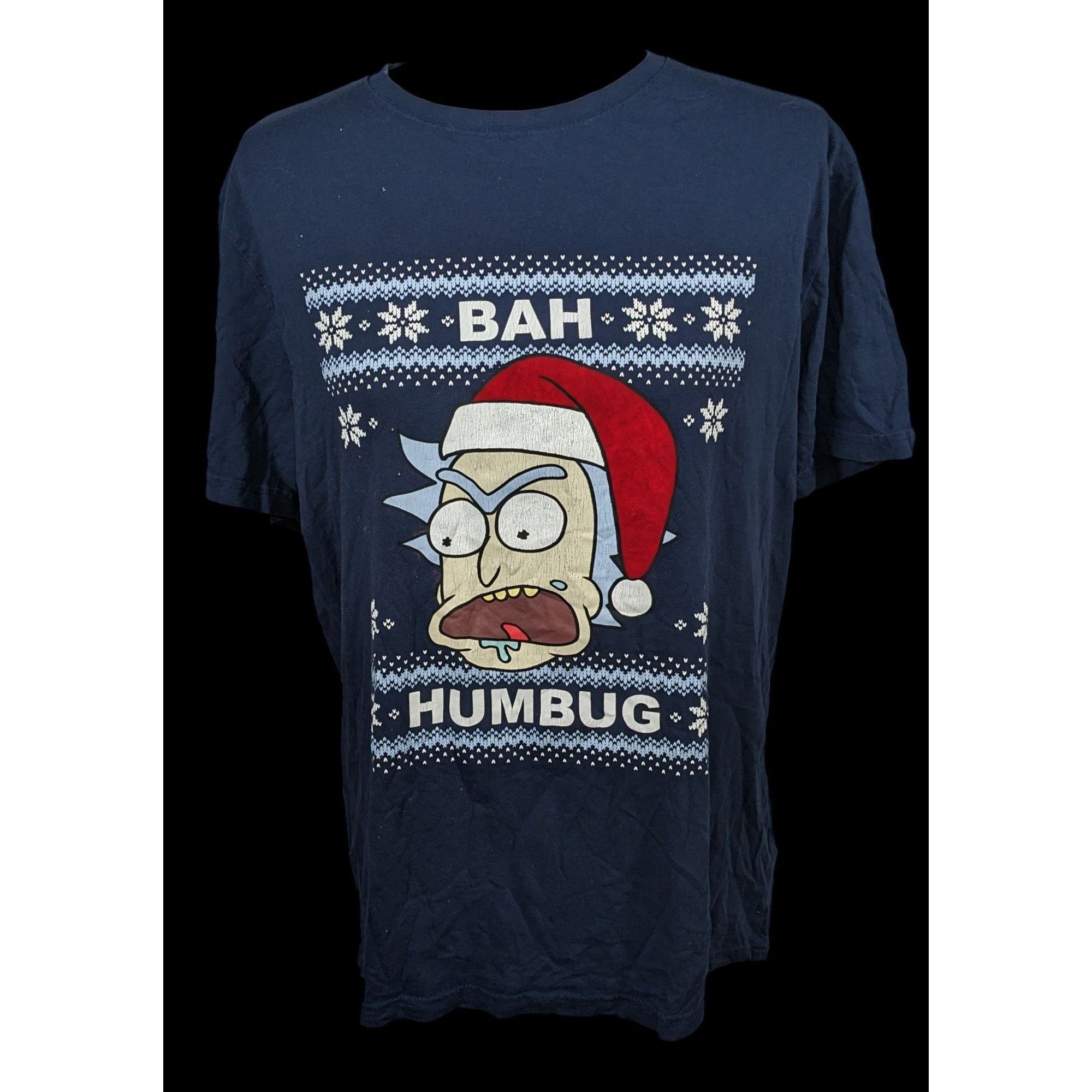 Other Rick & Morty Bah Humbug Blue Christmas Tee Size US L / EU 52-54 / 3 - 1 Thumbnail