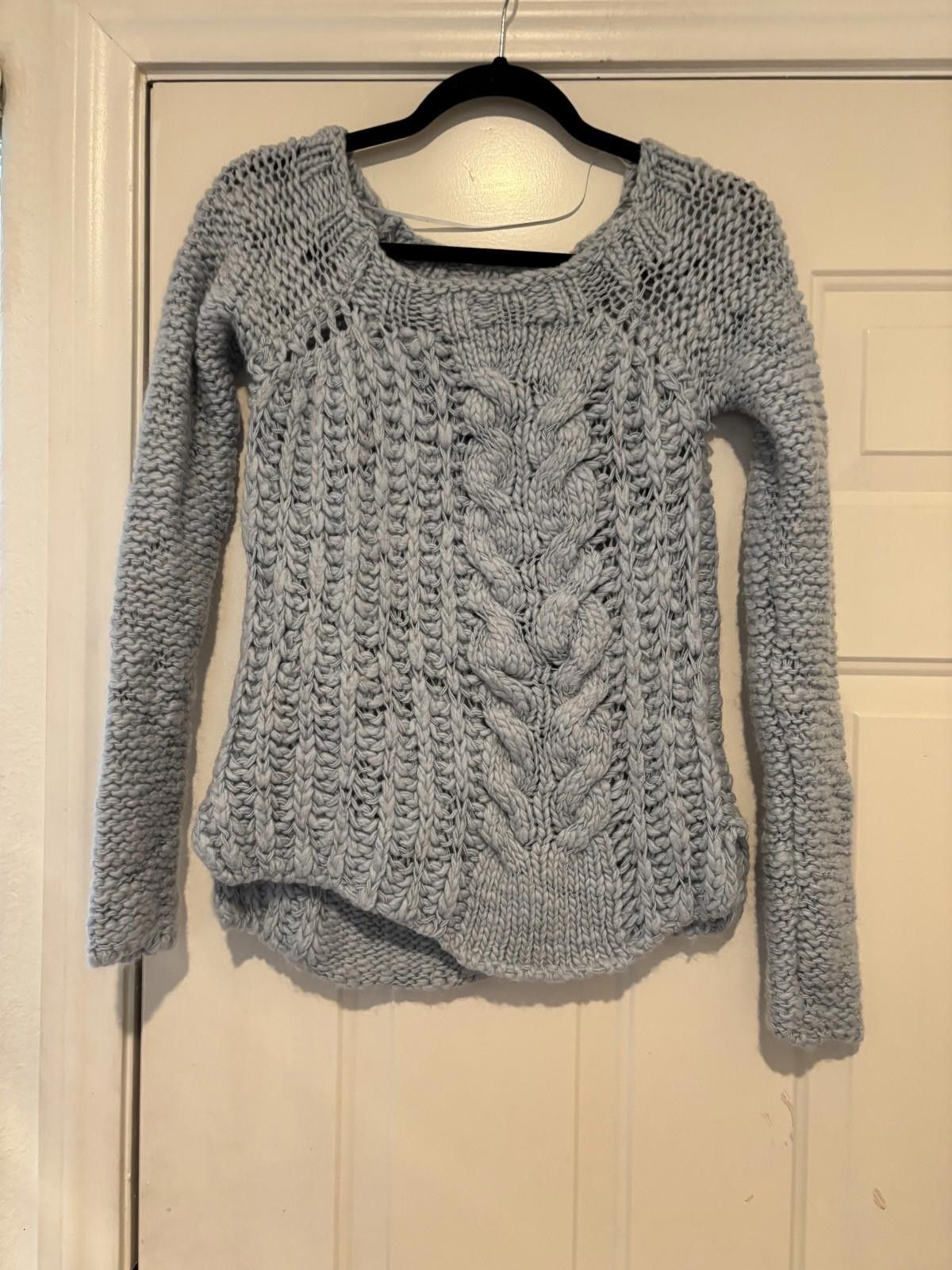 Free People Womens baby blue knit Free People sweater sz S #388 Size S / US 4 / IT 40 - 1 Thumbnail