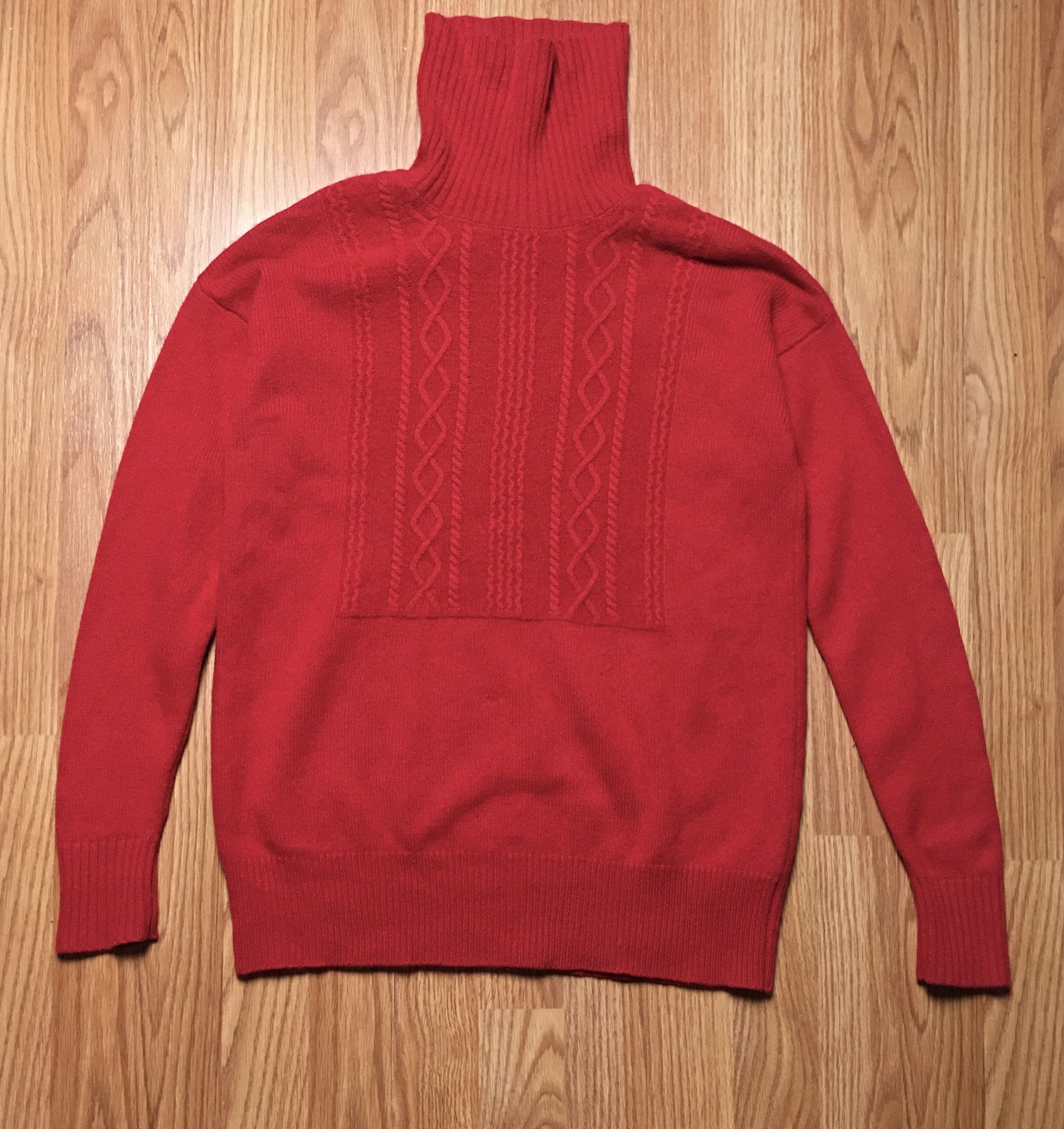 Designer Paul Costelloe Cashmere Red Turtle Neck Sweater Size S / US 4 / IT 40 - 5 Thumbnail
