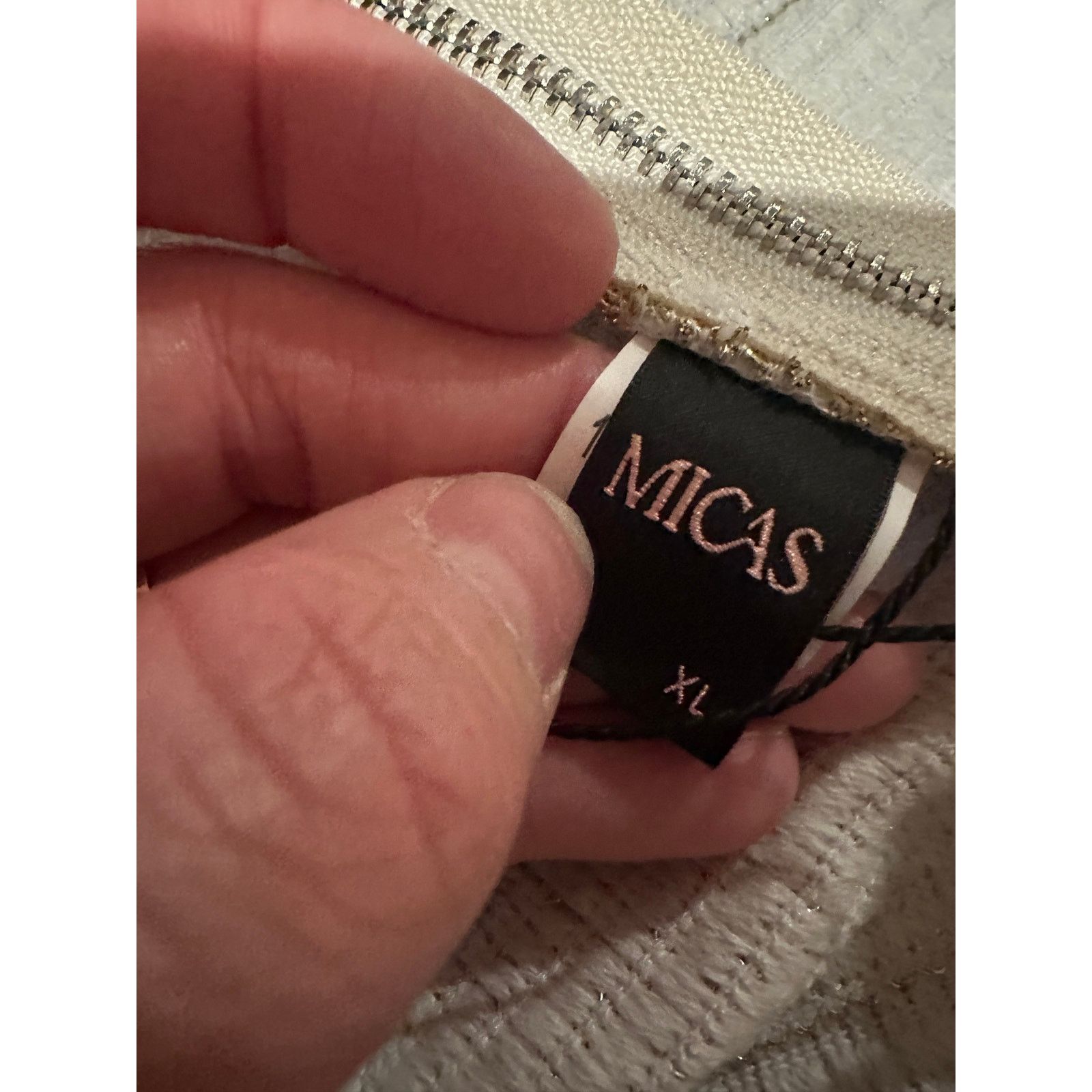 Other Micas Women's Champagne Zip Back Crop Bandage Party Tank Top Size M / US 6-8 / IT 42-44 - 6 Thumbnail