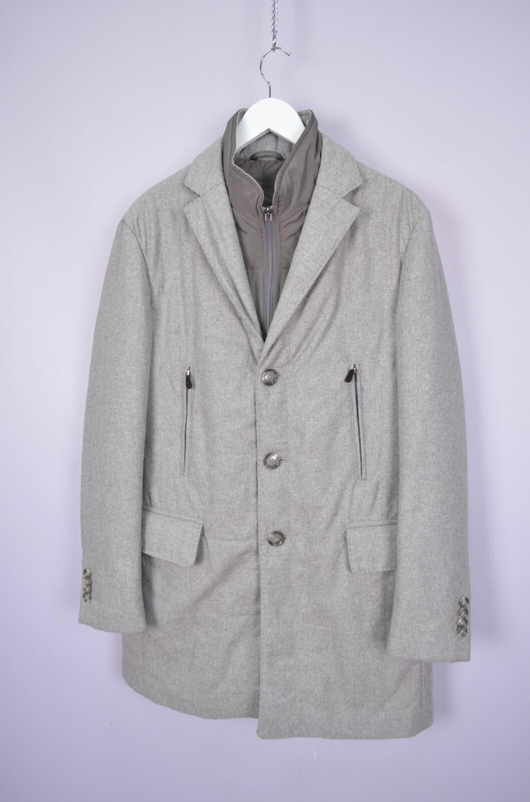 Lubiam Lubiam LBM 1911 Mens Grey Wool Coat Jacket Size 50 / M Size US M / EU 48-50 / 2 - 1 Thumbnail