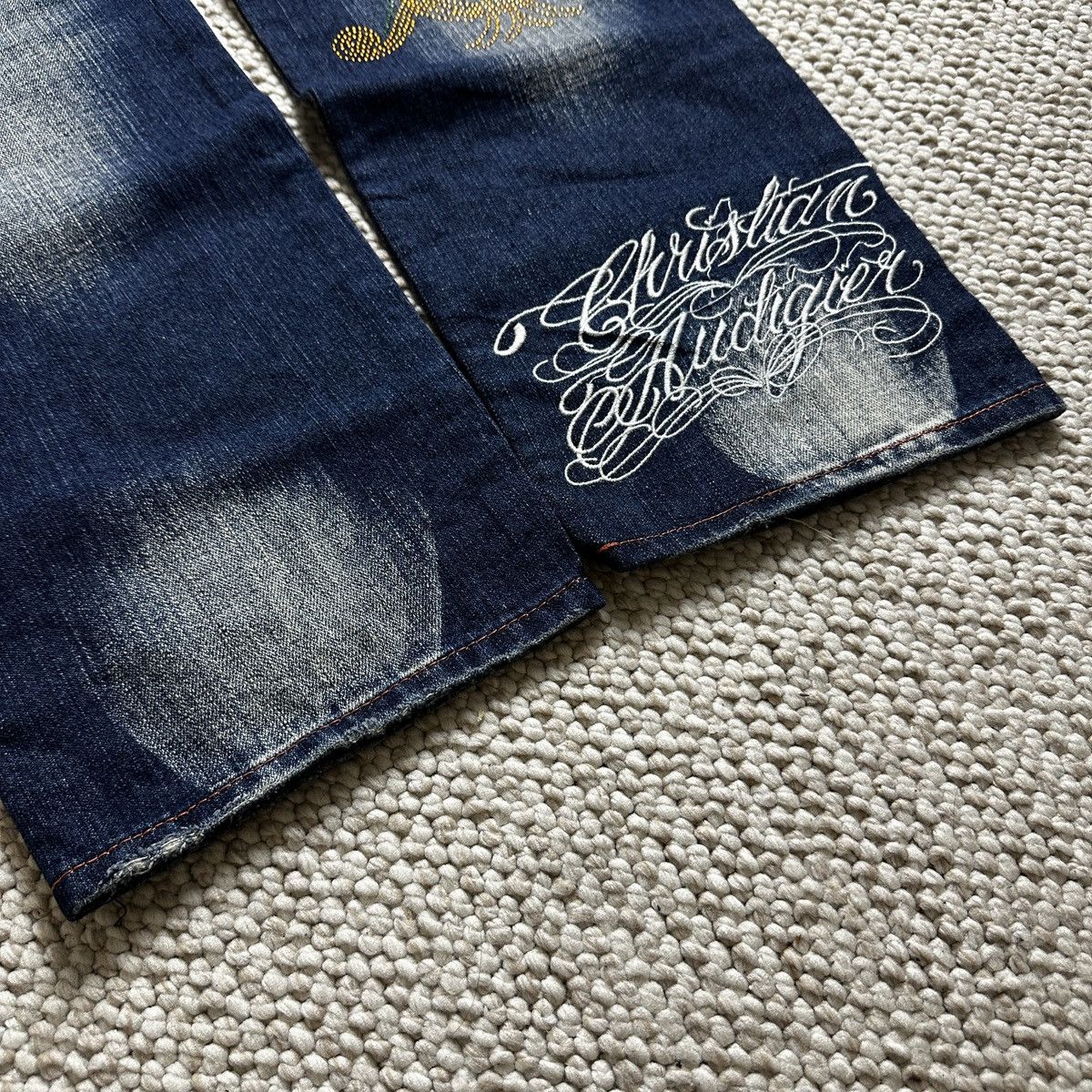 Christian Audigier Rare 00s Christian Audigier Skull Denim Pants Size US 32 / EU 48 - 3 Thumbnail