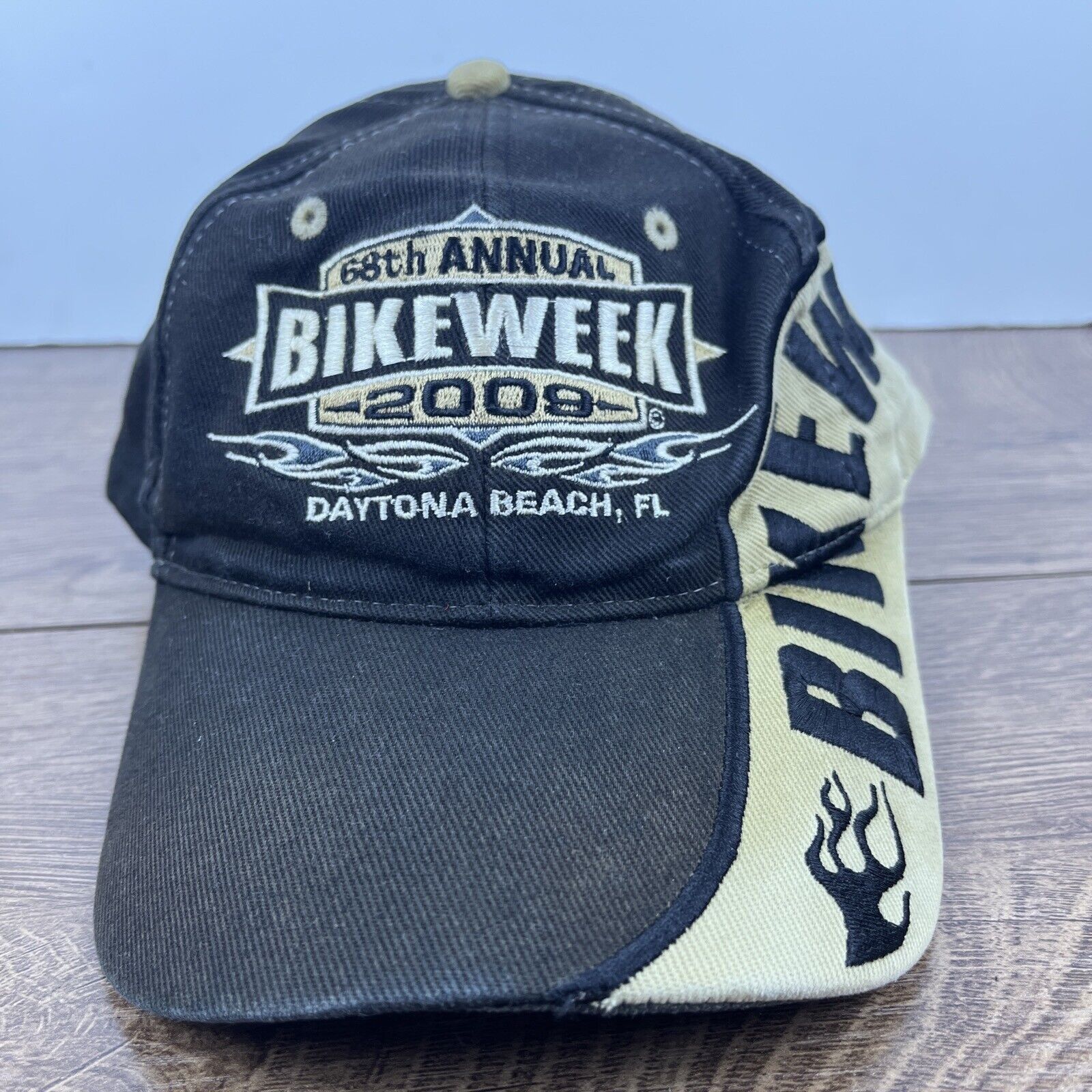 Other 68th Annual Bikeweek Hat 2009 Daytona Beach Black Hat Adjust Size ONE SIZE - 1 Thumbnail