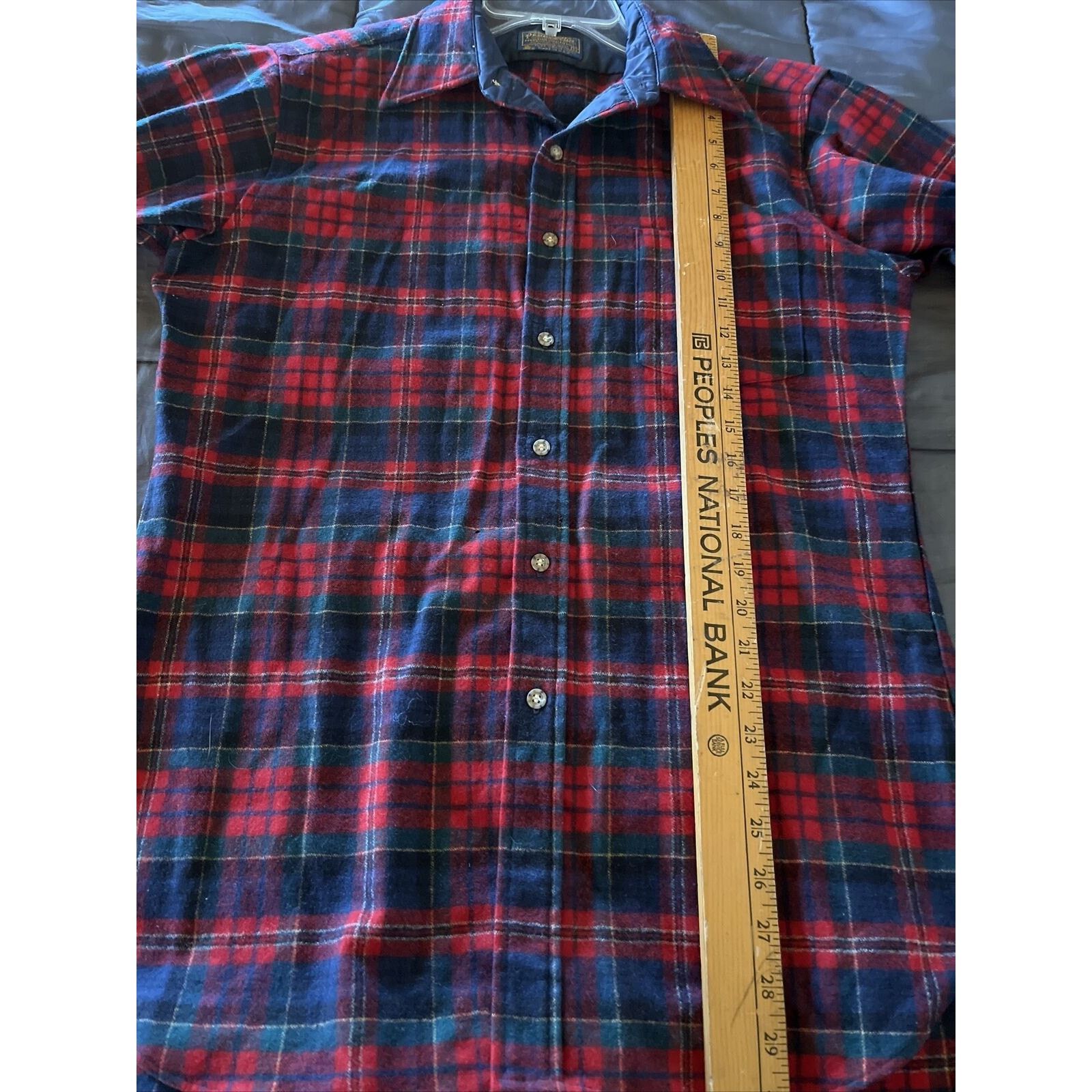 Pendleton Pendleton Vintage Men’s M Red Plaid LS Button Wool Flannel Size US M / EU 48-50 / 2 - 16 Thumbnail