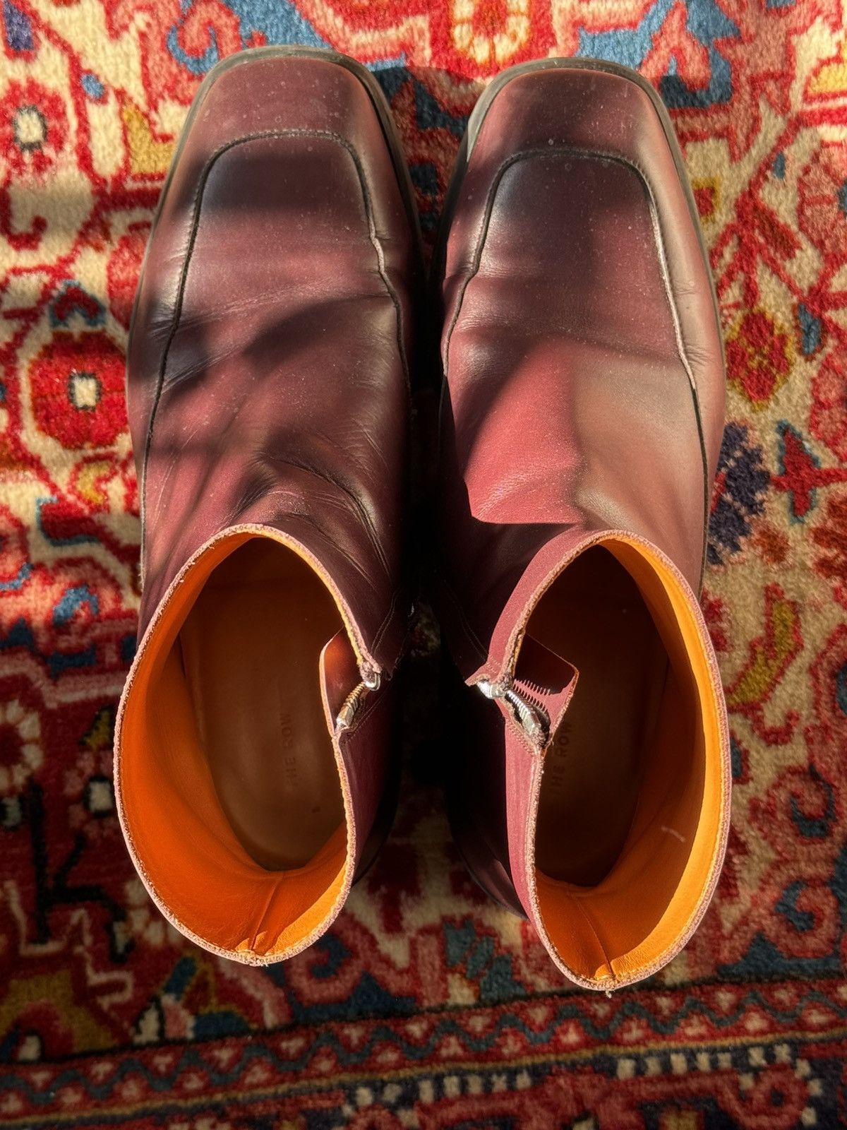 The Row The Row Burgundy Garden Ankle Boots size 40 Size US 7 / EU 40 - 4 Thumbnail