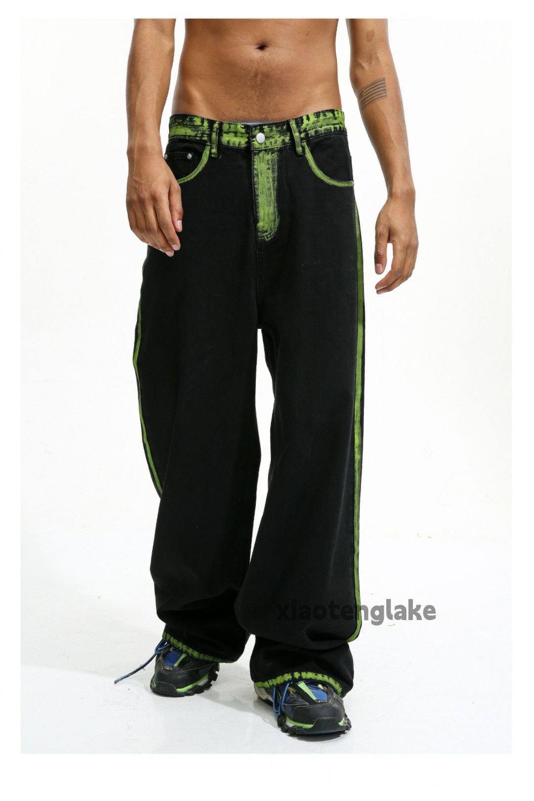 Designer × Japanese Brand × Vintage urban paint loose baggy skate baggy flared pants Size US 30 / EU 46 - 3 Thumbnail