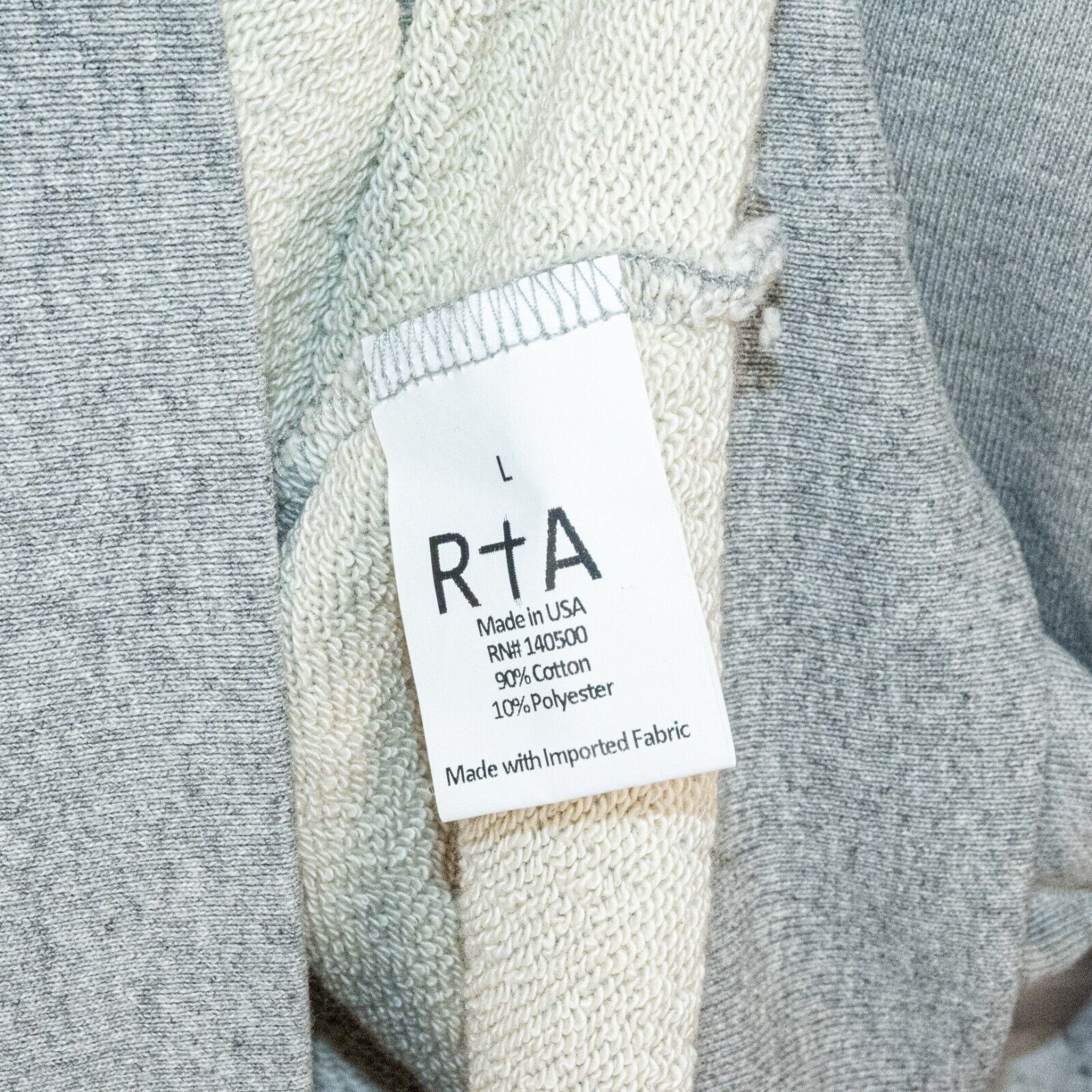 Rta RtA Brand French Terry Crew Sweatshirt Layered sleeves Size US L / EU 52-54 / 3 - 7 Thumbnail
