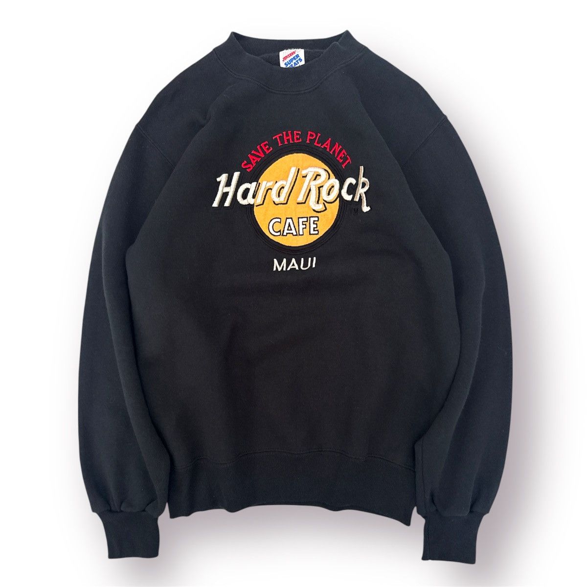 Hard Rock Cafe 🔥 90's USA Solid Black Hard Rock Cafe Maui Sweatshirt - S Size US S / EU 44-46 / 1 - 1 Thumbnail