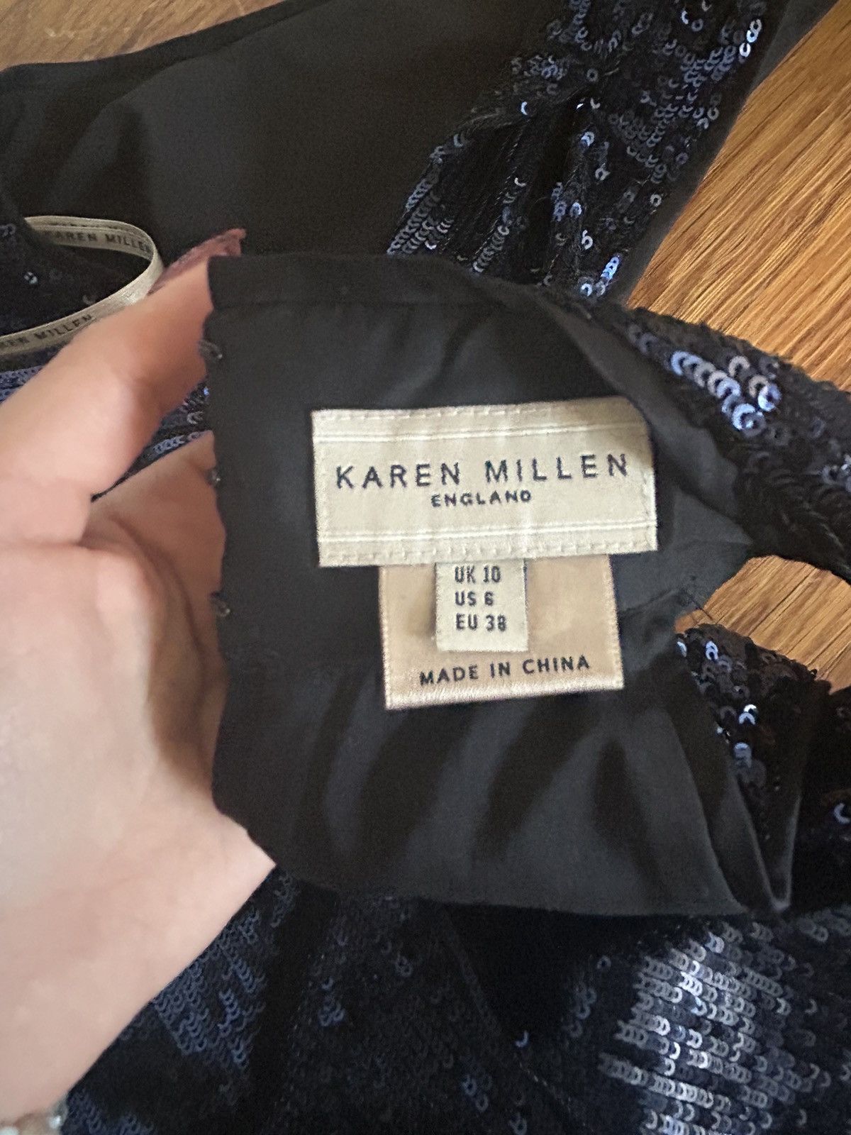 Karen Millen KAREN MILLEN blue glitter cocktail dress Size M / US 6-8 / IT 42-44 - 3 Thumbnail