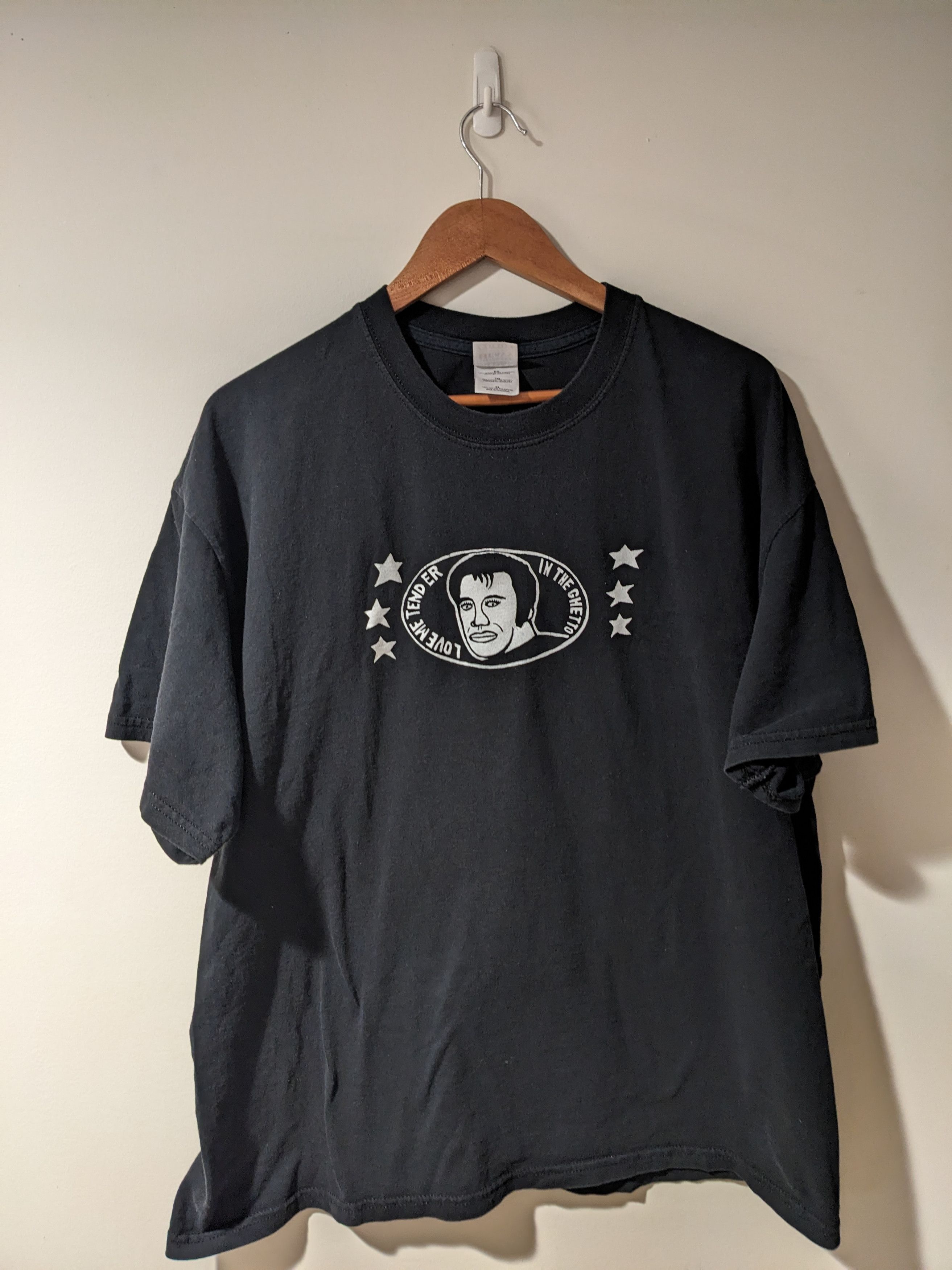 Band Tees × Vintage Vintage 90s Elvis Love Me Tender in the Ghetto T-Shirt Size US XL / EU 56 / 4 - 1 Thumbnail