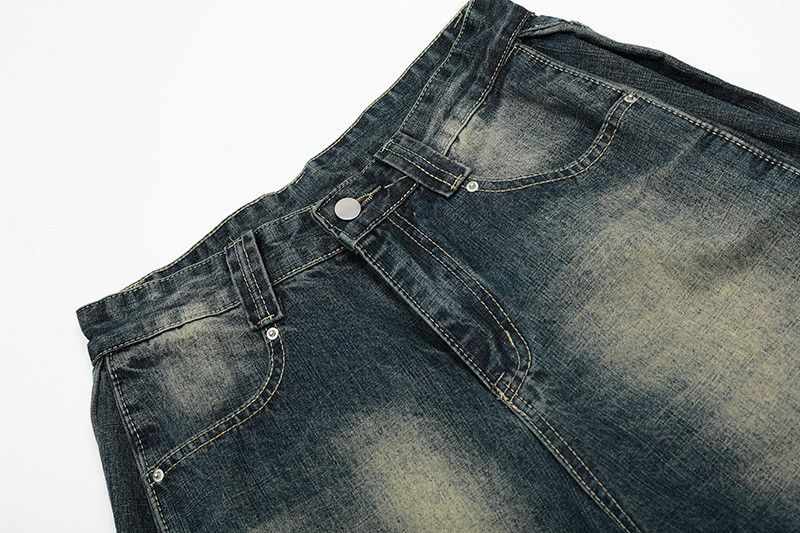 Vintage Retro washed distressed jeans for men Size US 32 / EU 48 - 3 Thumbnail