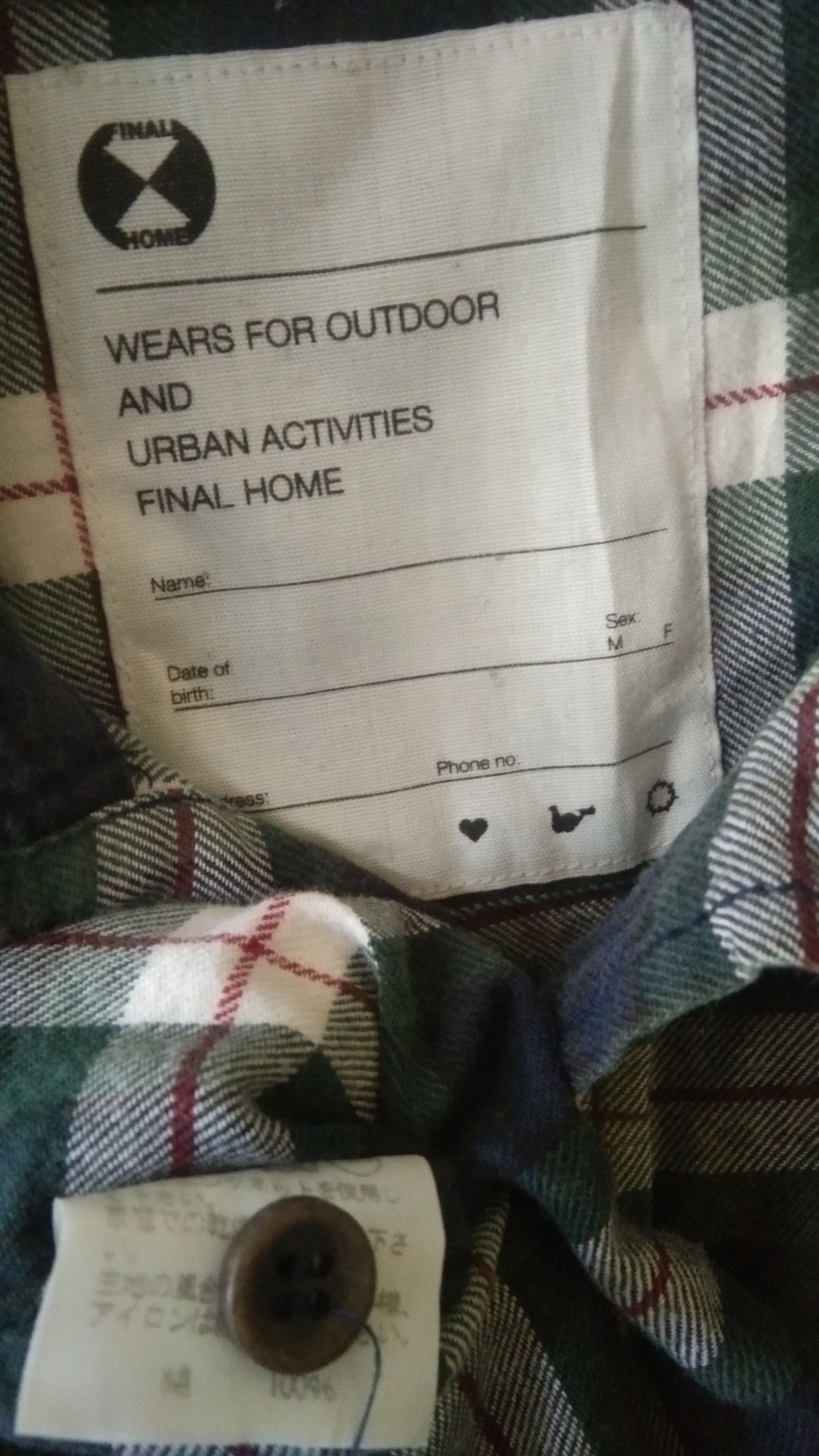 Final Home Final homme plaid shirt Size US M / EU 48-50 / 2 - 4 Thumbnail