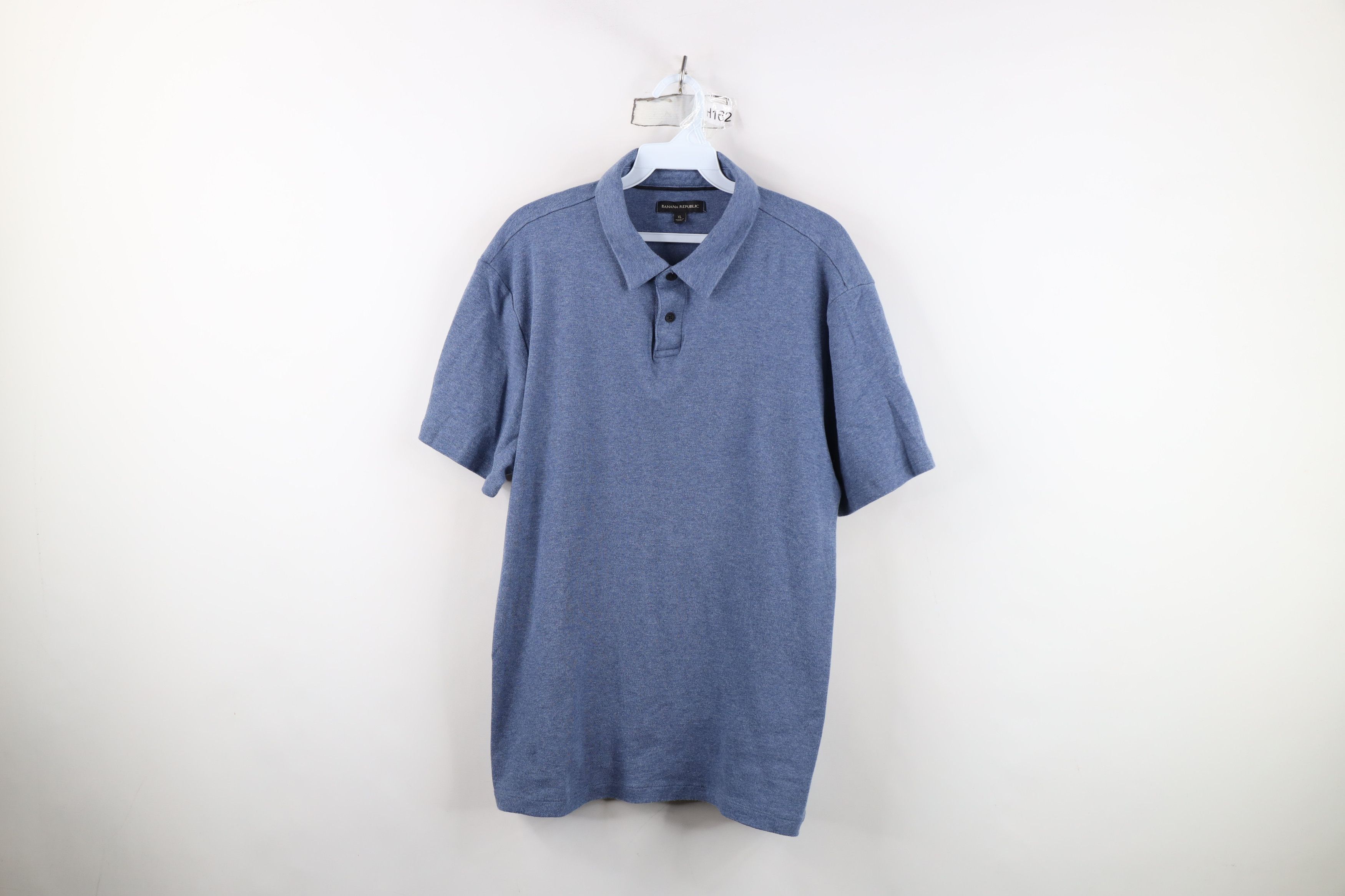 Banana Republic Banana Republic Jersey Knit Collared Golf Polo Shirt Blue Size US XL / EU 56 / 4 - 1 Thumbnail