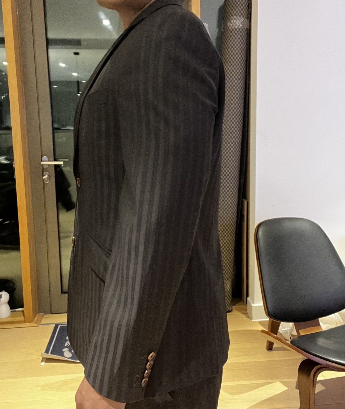 Ted Baker Ted Baker Charcoal Pinstripe Wool Suit Jacket & Trousers Size 40R - 5 Thumbnail