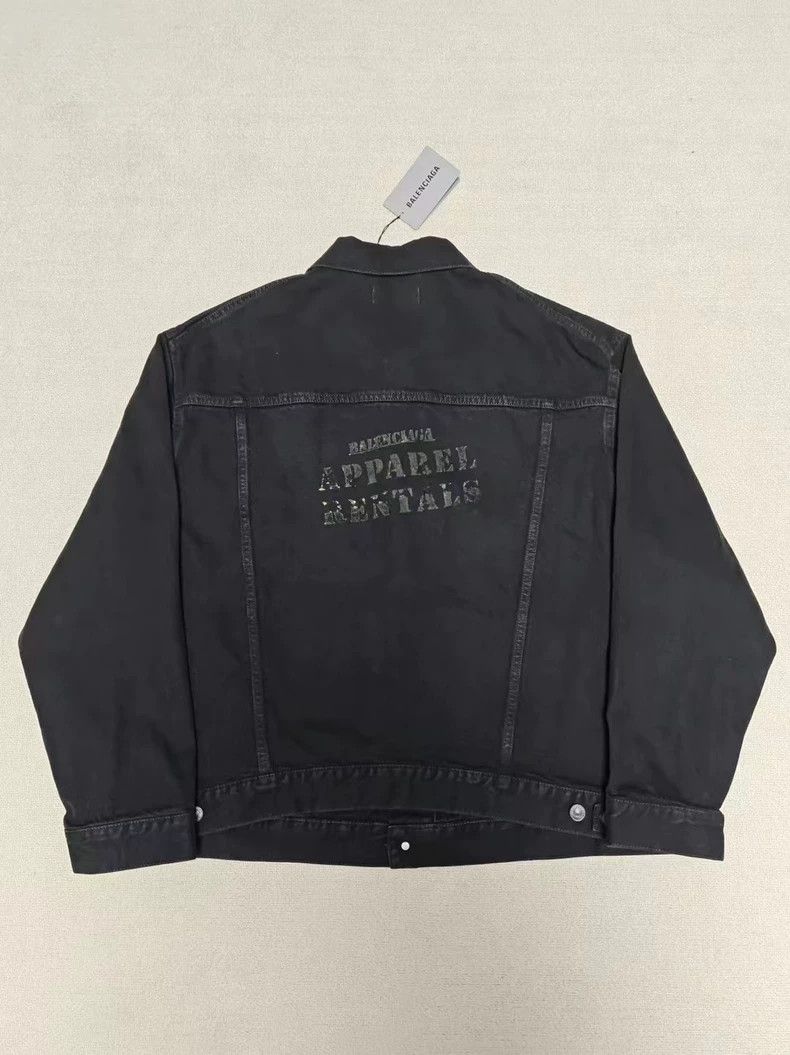 Balenciaga Balenciaga Old Appareal Black Denim Jacket Jacket Size US S / EU 44-46 / 1 - 1 Thumbnail