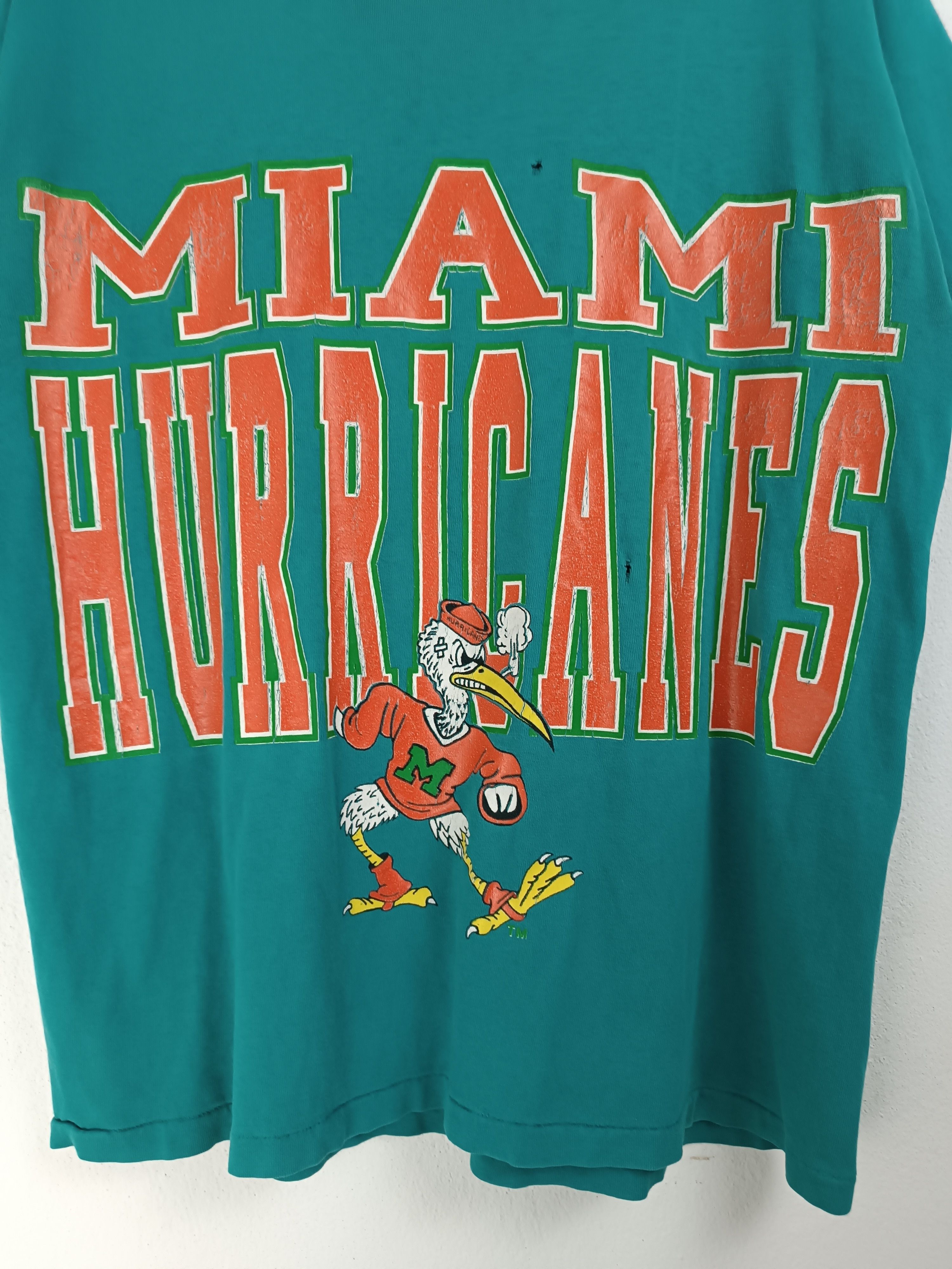NFL THRASHED FADED VINTAGE 90s MIAMI HURRICANES gators dolphins Size US L / EU 52-54 / 3 - 11 Thumbnail