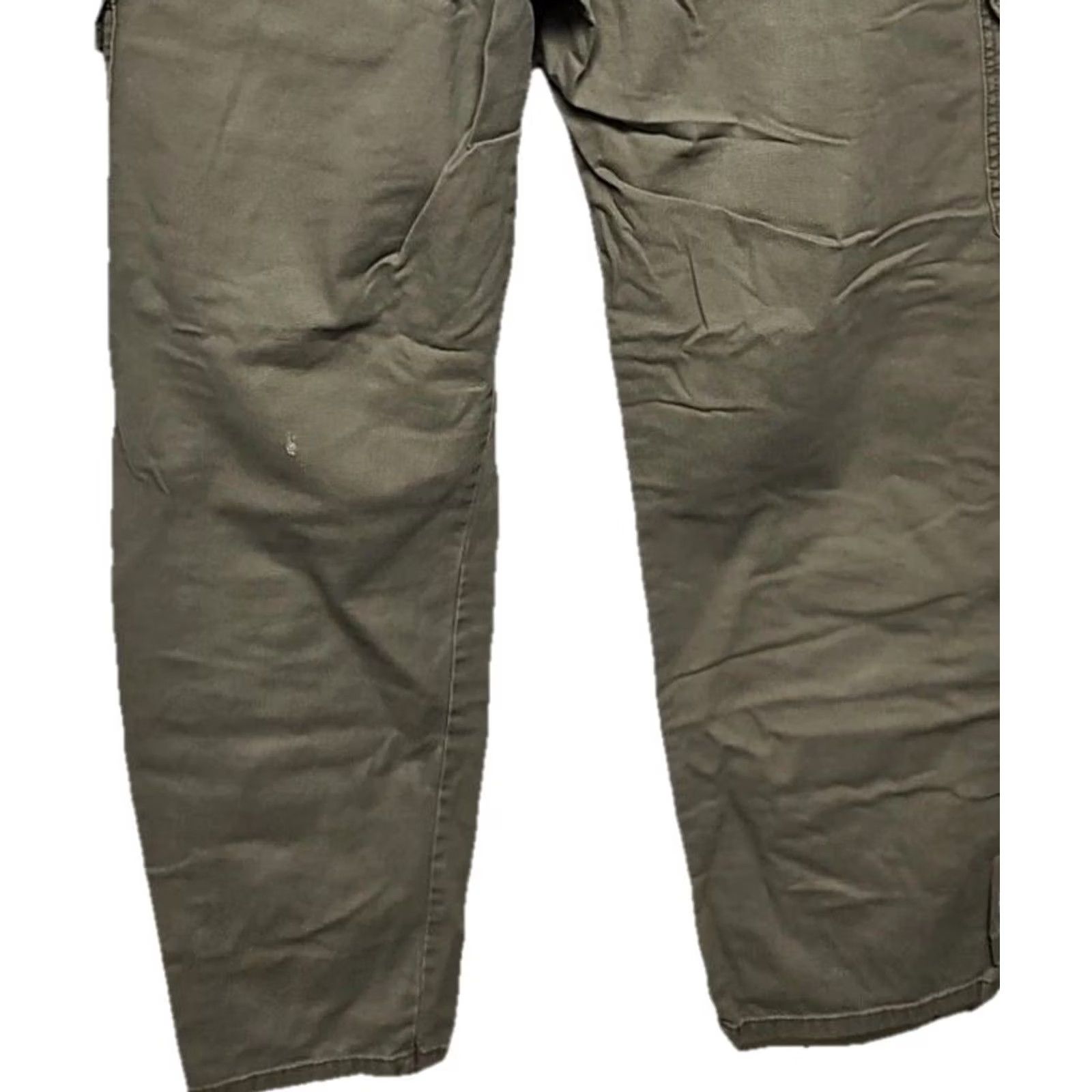 Wrangler Wrangler Relaxed Fit Cargo Pants Men 30x32 Beige Cotton Stretch Straight Leg Casual Utility Zip Button Front Size US 30 / EU 46 - 6 Thumbnail