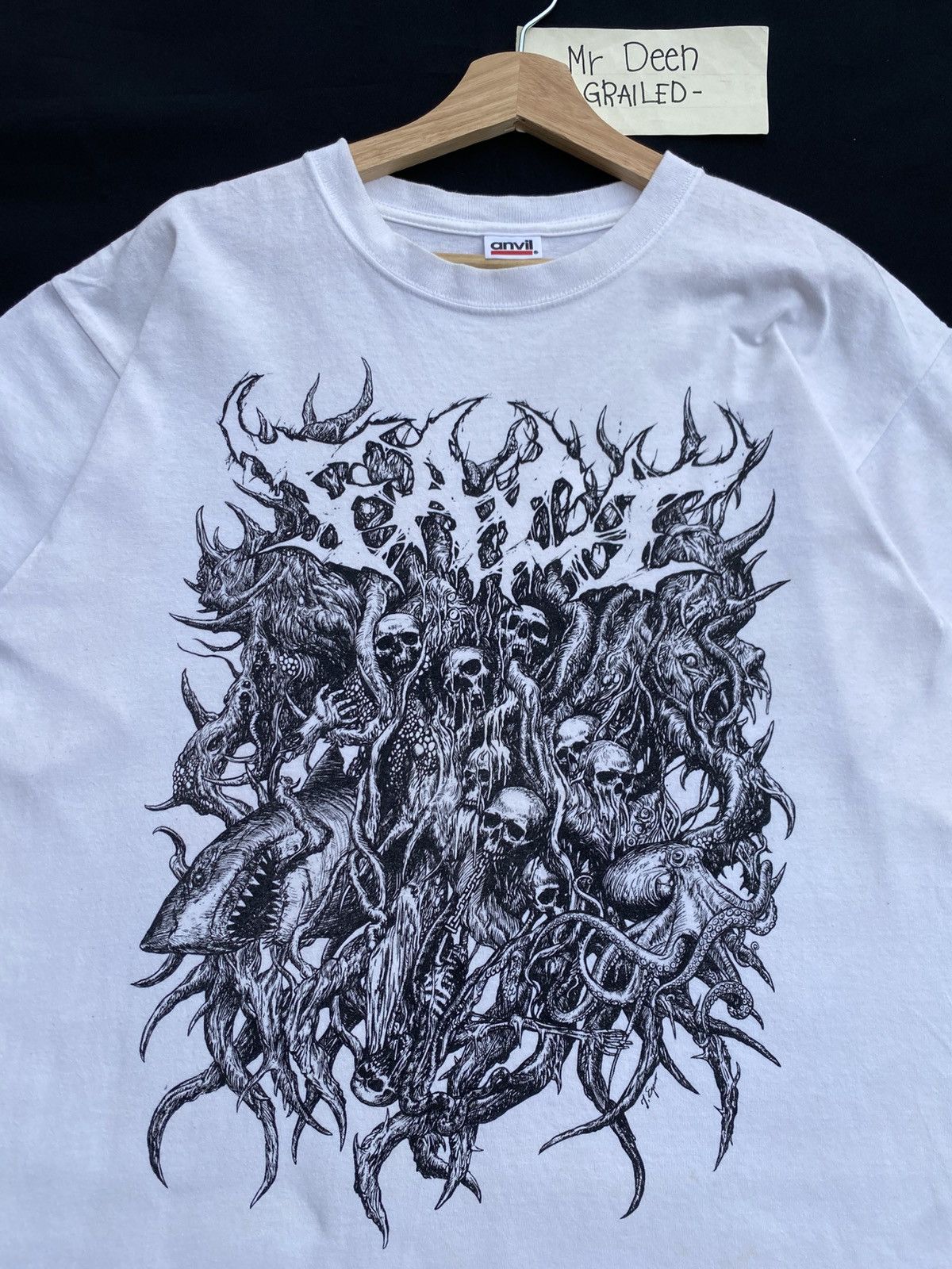 Vintage Rare Skulls Artistic Illustration Hell Life Devils Tshirt Size US L / EU 52-54 / 3 - 8 Thumbnail