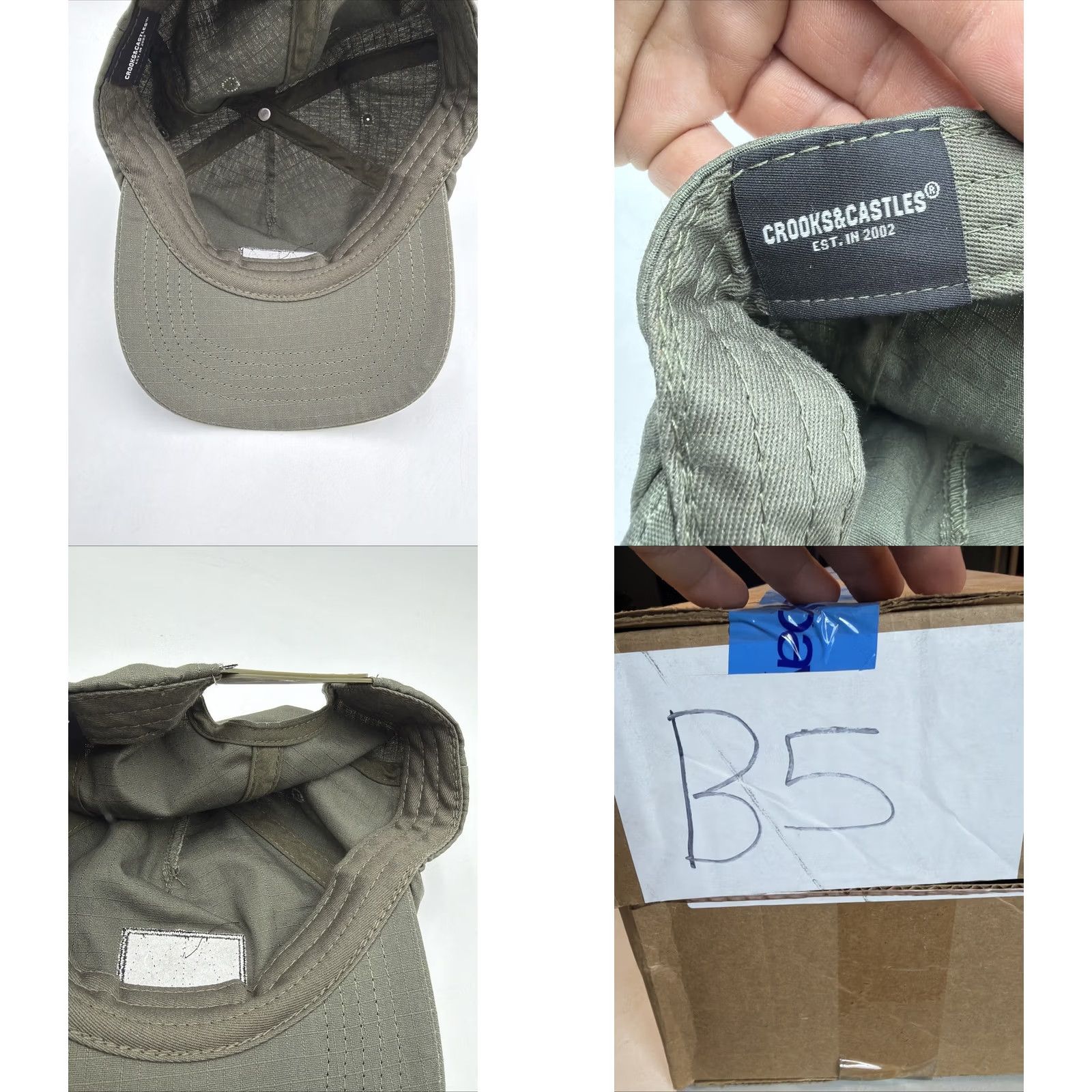 Crooks & Castles Crooks & Castles Snapback Hat Baseball Cap OD Olive Green Adjustable Men One Size Green Casual Mens Size ONE SIZE - 8 Thumbnail