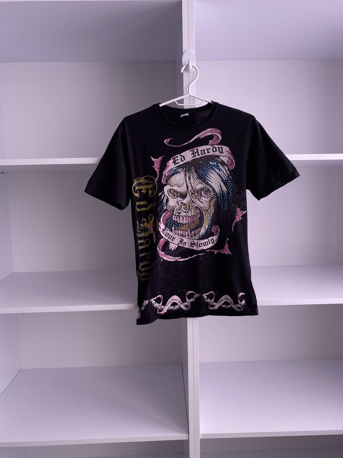 Ed Hardy × Vintage Vintage Ed Hardy Women’s tee shirt Y2k style Size M / US 6-8 / IT 42-44 - 4 Thumbnail