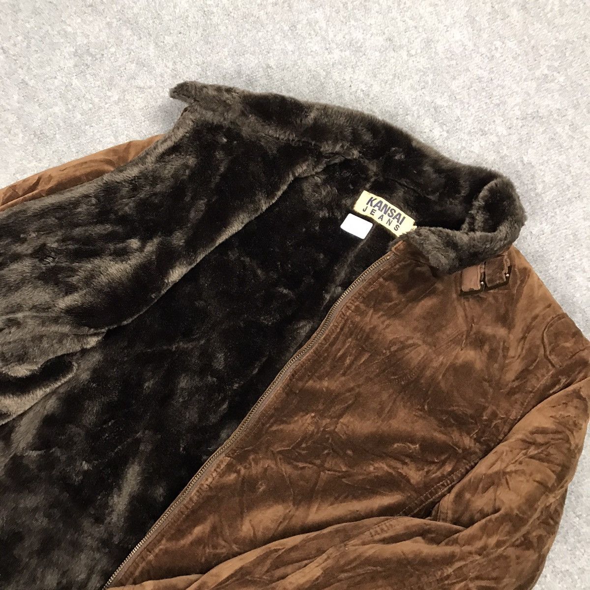 If Six Was Nine × Kansai Yamamoto KANSAI JEANS VELVET SHERPA ZIPPER JACKET Size US M / EU 48-50 / 2 - 10 Thumbnail