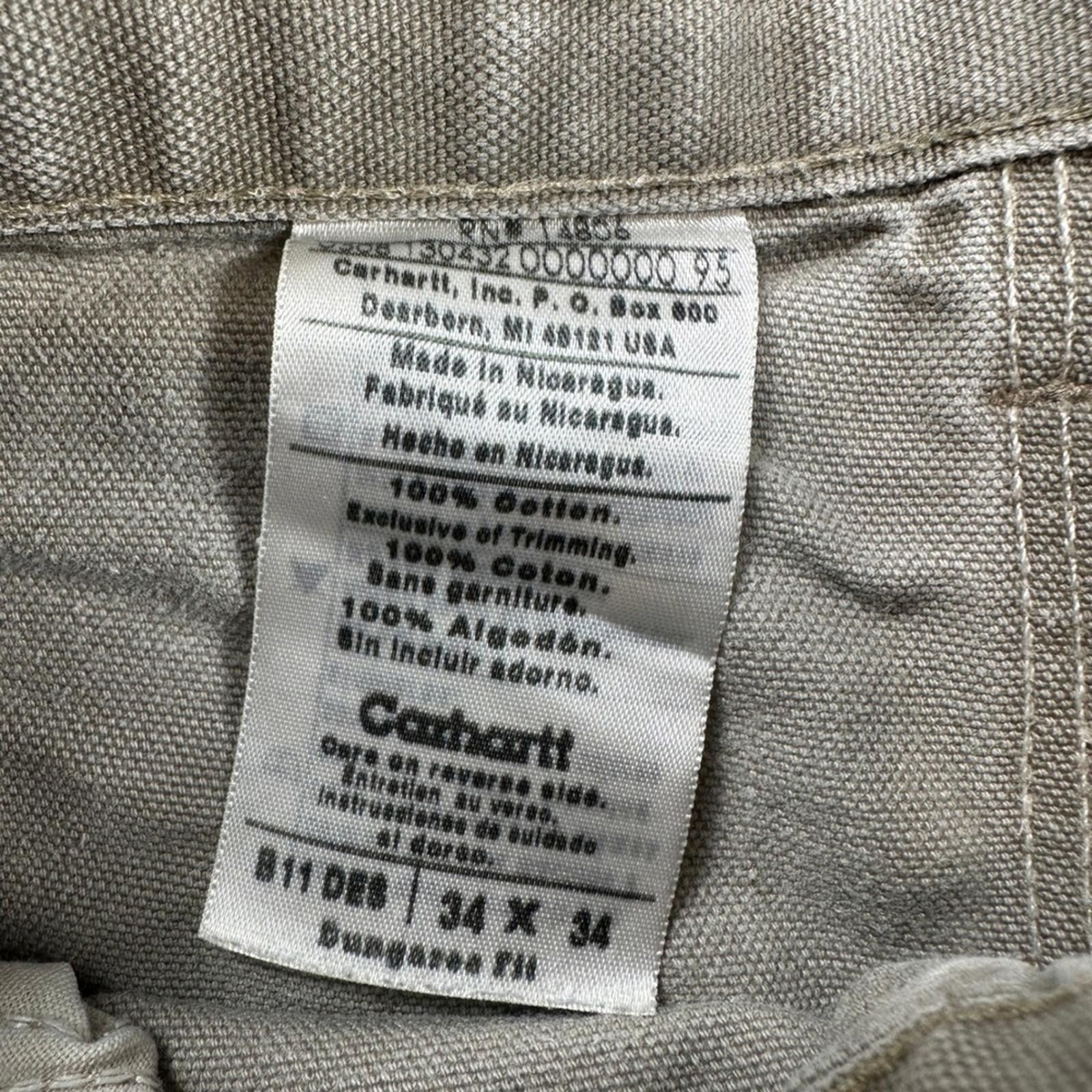 Carhartt Carhartt Mens 34x34 B11 Tan Carpenter Work Pants Distressed Size US 34 / EU 50 - 5 Thumbnail