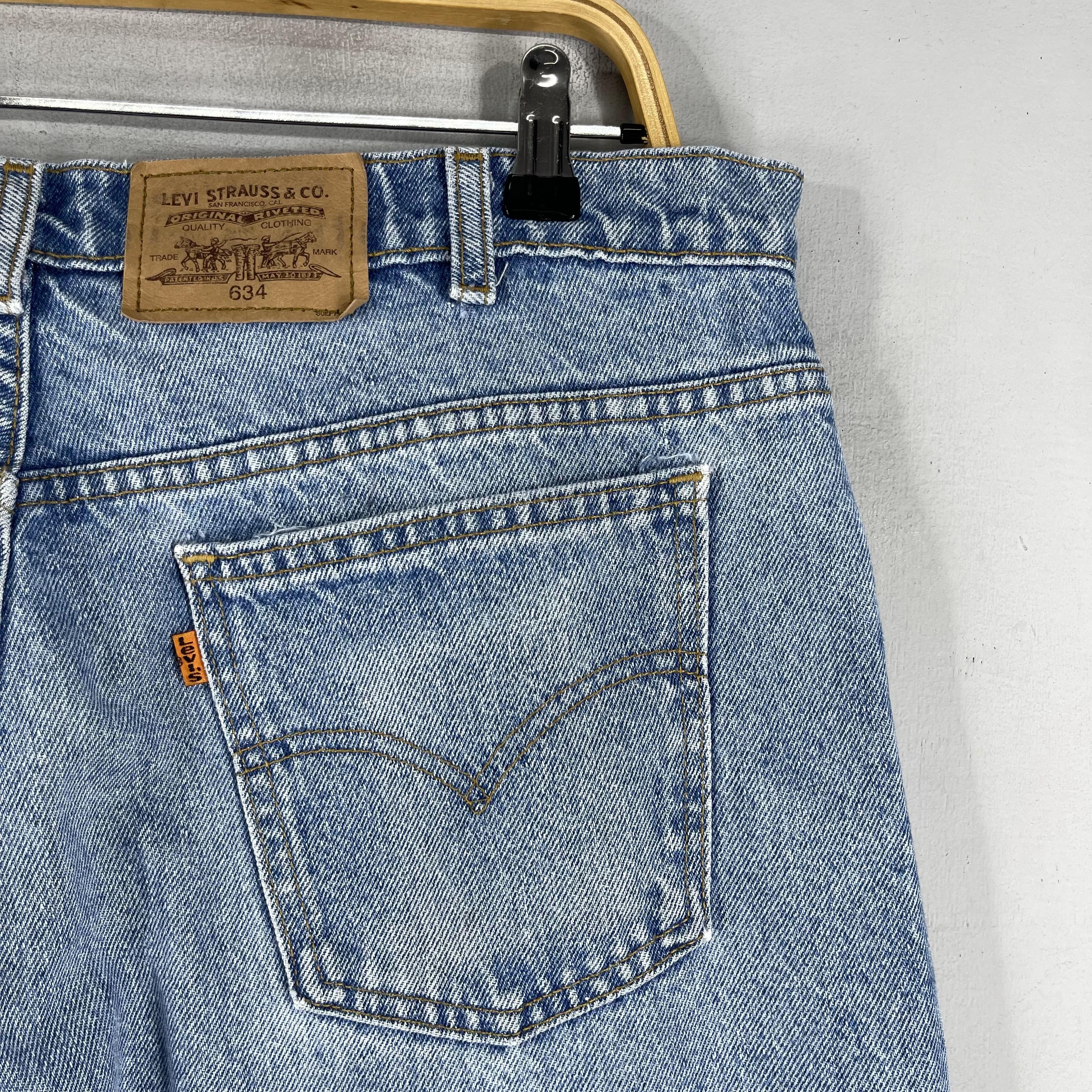 Levi's × Levi's Vintage Clothing × Vintage W36 L26 Vintage 90s Levis Orange Tab Straight Fit Jeans Size 36" / US 14 / IT 50 - 7 Thumbnail