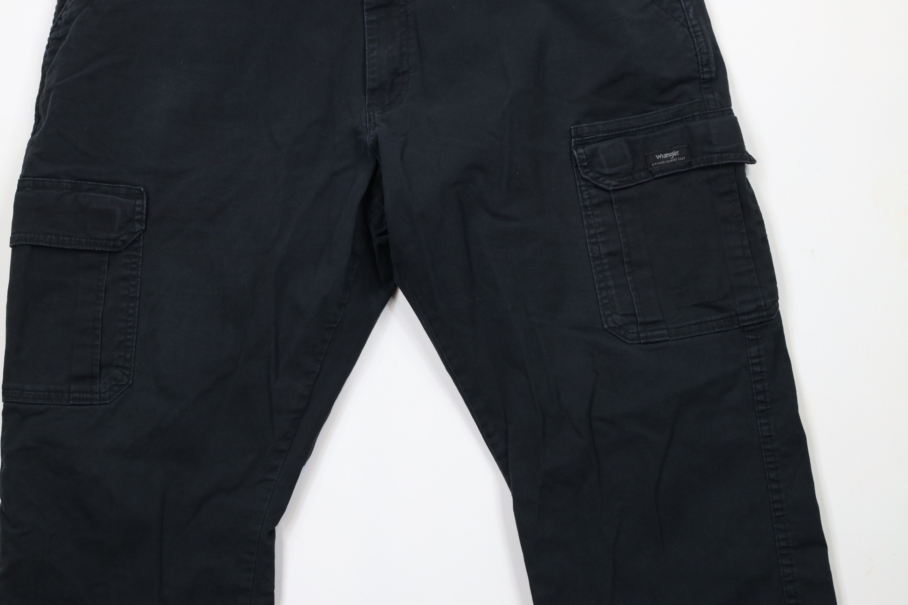 Vintage × Wrangler Vintage Y2K Wrangler Relaxed Fit Wide Leg Cargo Pants Black Size US 40 / EU 56 - 3 Thumbnail