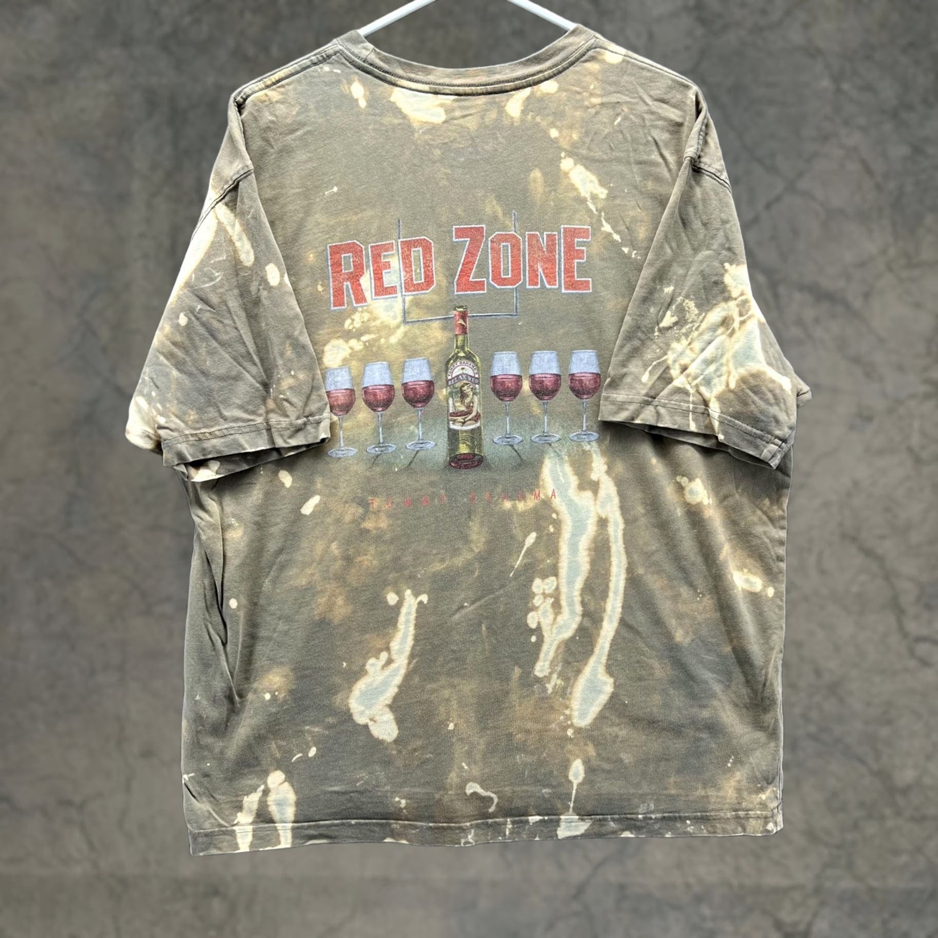 Tommy Bahama Tommy Bahama Shirt Mens XL Green Red Zone Wine Football Graphic Bleach Dyed Tee Shirt Mens XL Green Red Zone Wine Football Graphic Tee Size US XL / EU 56 / 4 - 1 Thumbnail