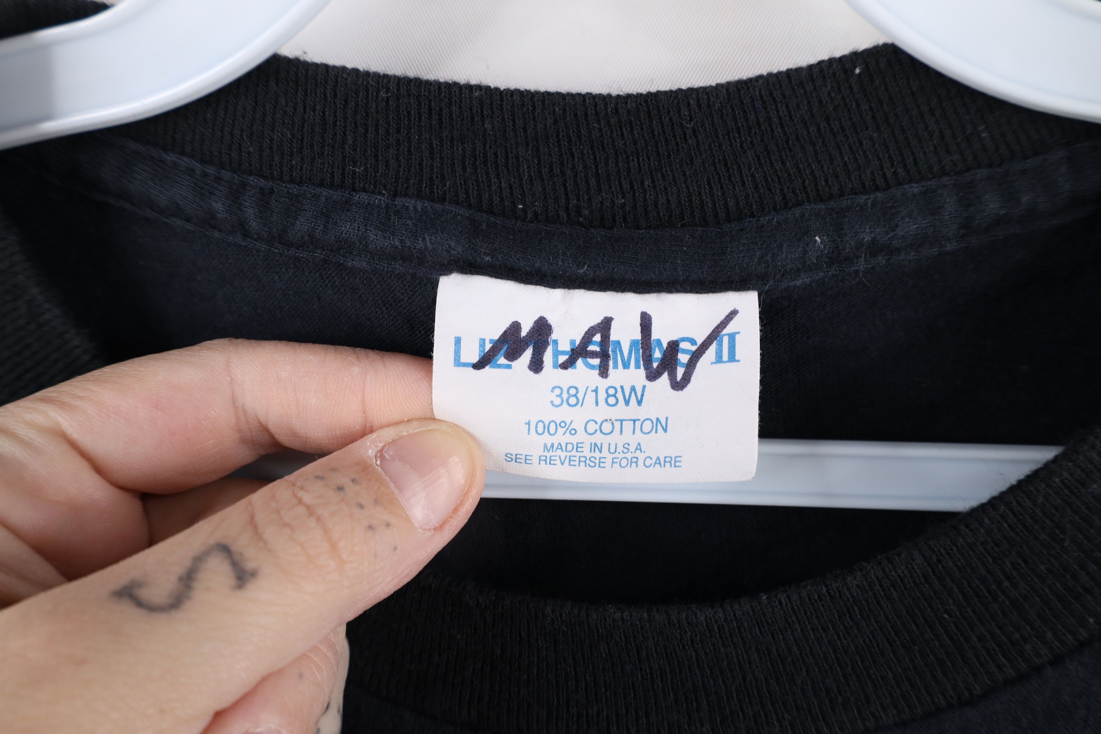 Vintage Vintage 90s Streetwear Blank Pocket T-Shirt Black Cotton USA Size XXL / US 16-18 / IT 52-54 - 5 Thumbnail