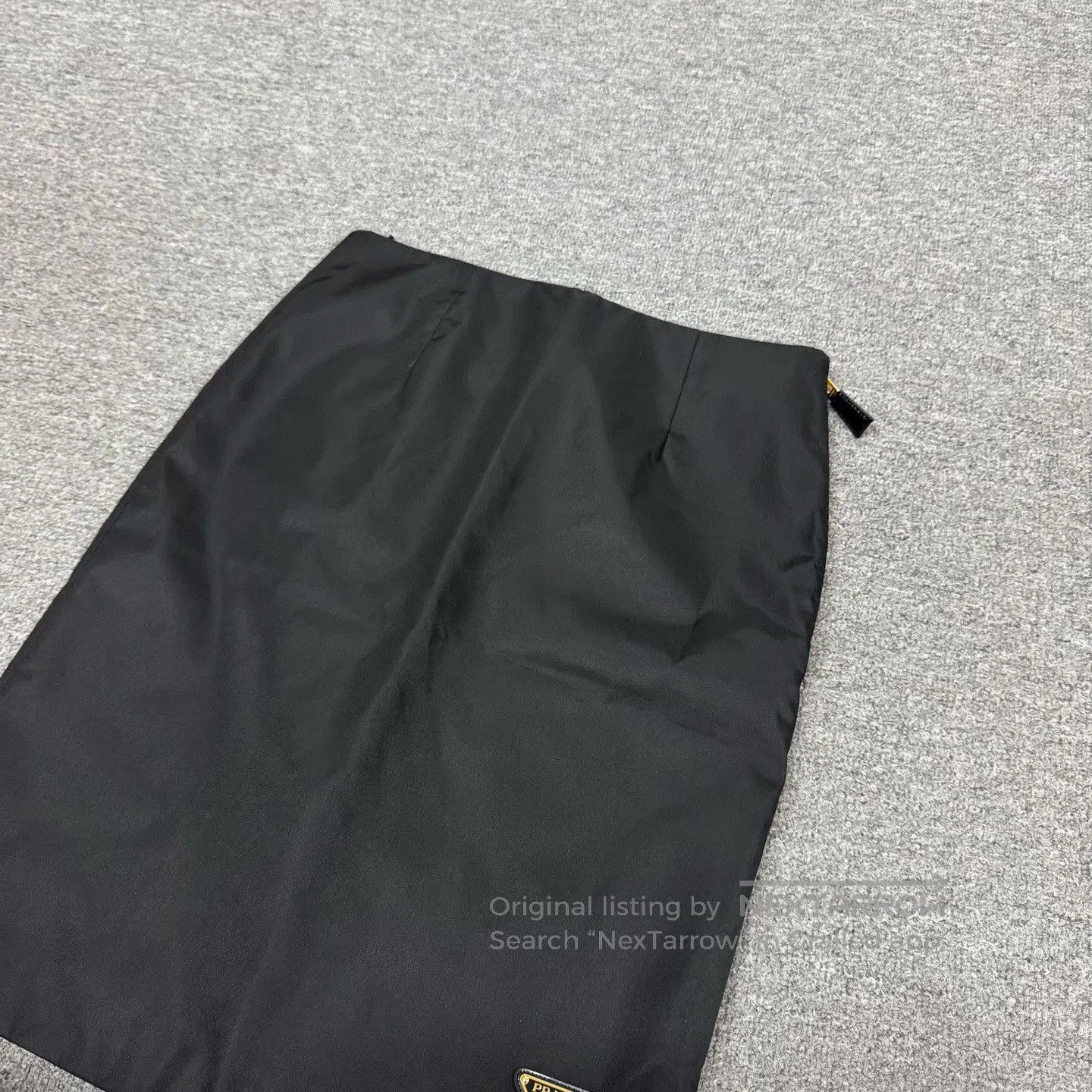 Prada Prada Gold Triangle Recycled Nylon Skirt. Size 39" - 4 Thumbnail
