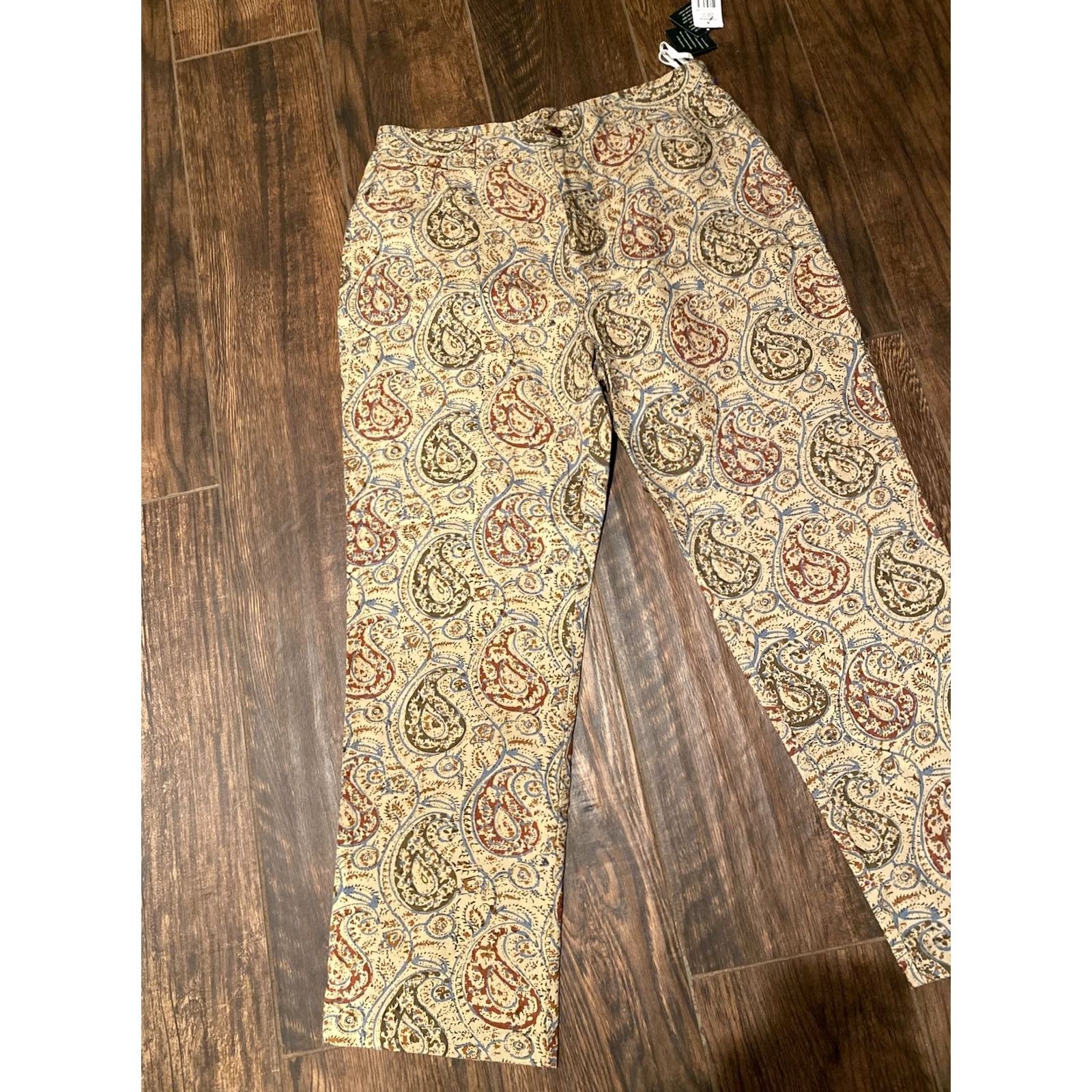 Ralph Lauren VINTAGE? No. NWT Lauren Ralph Lauren Pants Womens 14w Straight Leg Paisley Wearable Art Size 36" / US 14 / IT 50 - 3 Thumbnail