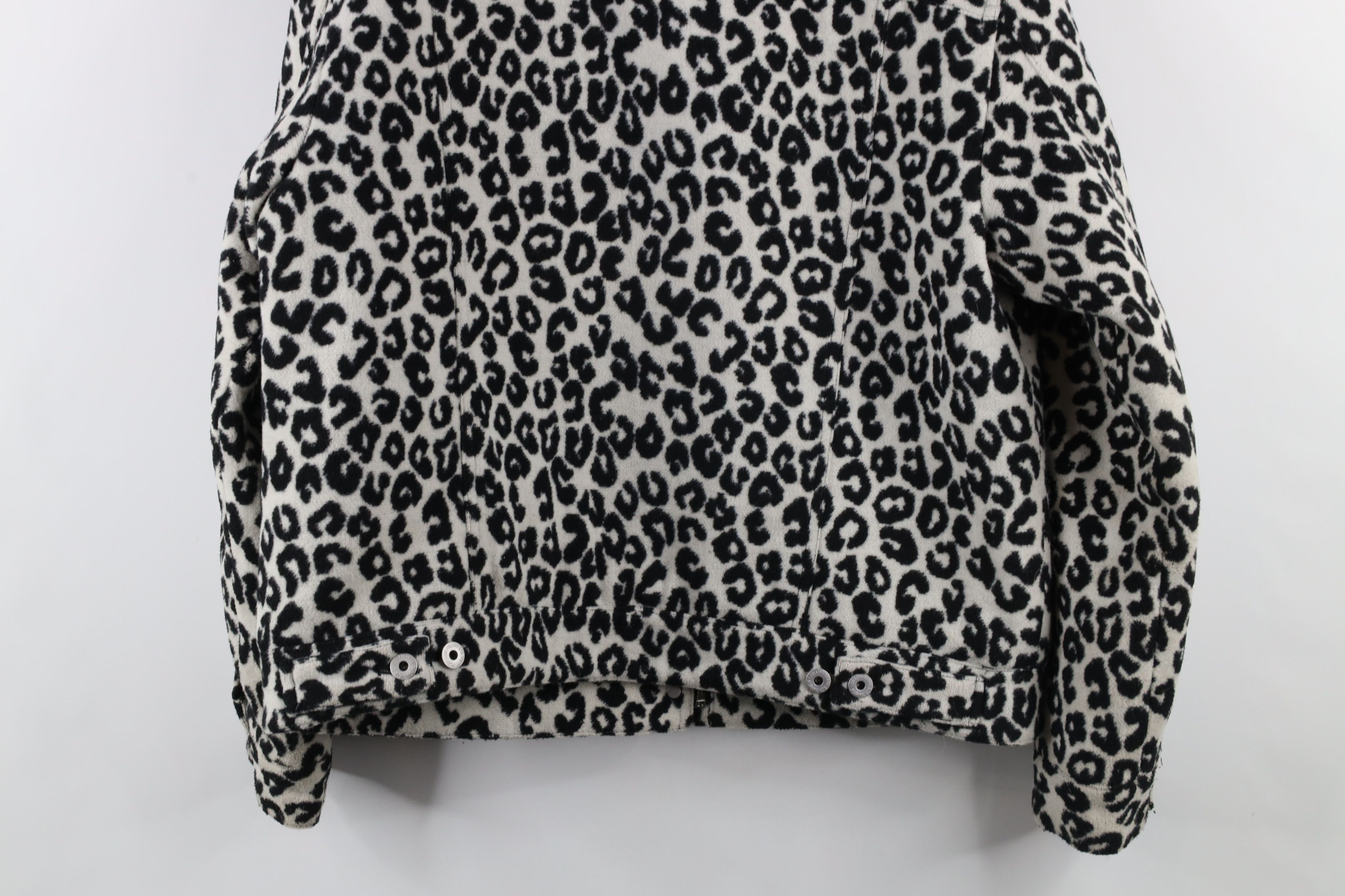 Levi's × Vintage Vintage Y2K Levis Cheetah Print Fleece Trucker Jacket Size L / US 10 / IT 46 - 15 Thumbnail