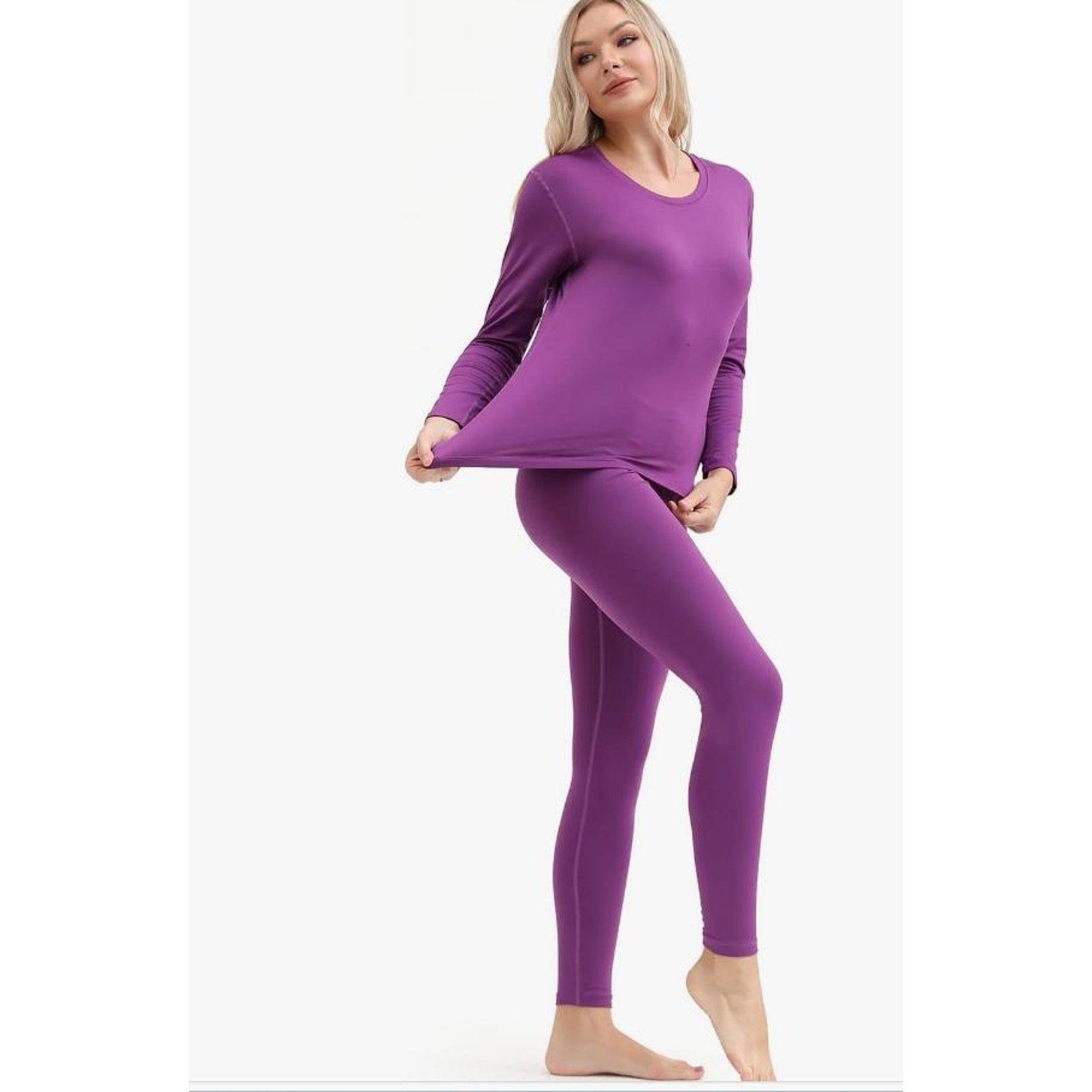 The Unbranded Brand Thermal Women Ultra-Soft Long Johns Set Base LayerXL Size 24" / US 00 / IT 34 - 5 Thumbnail