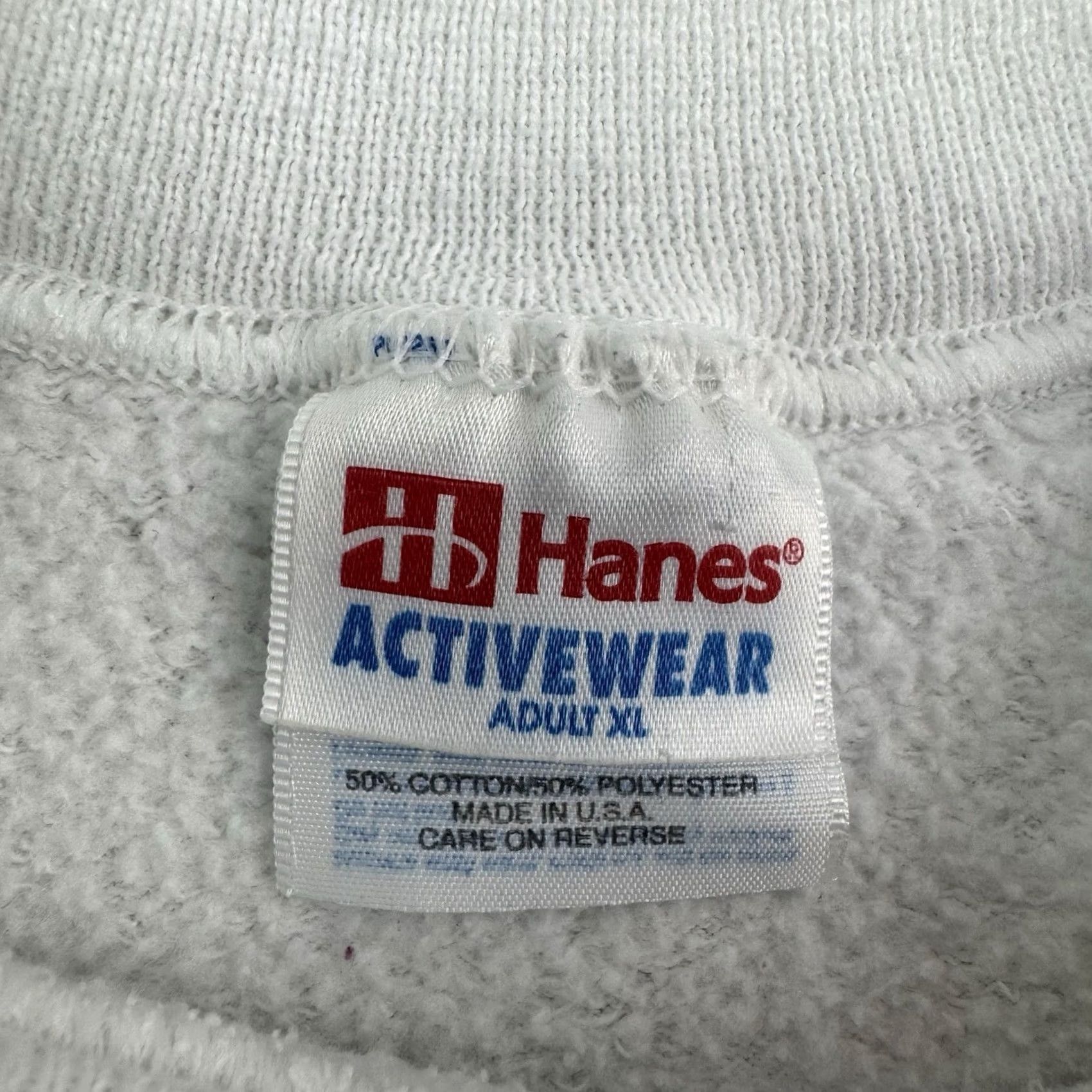 Hanes VINTAGE Columbia Sweatshirt Adult XL White 90s Nature Animals Hanes Crew Neck Pullover Cotton Mens Size US XL / EU 56 / 4 - 4 Thumbnail