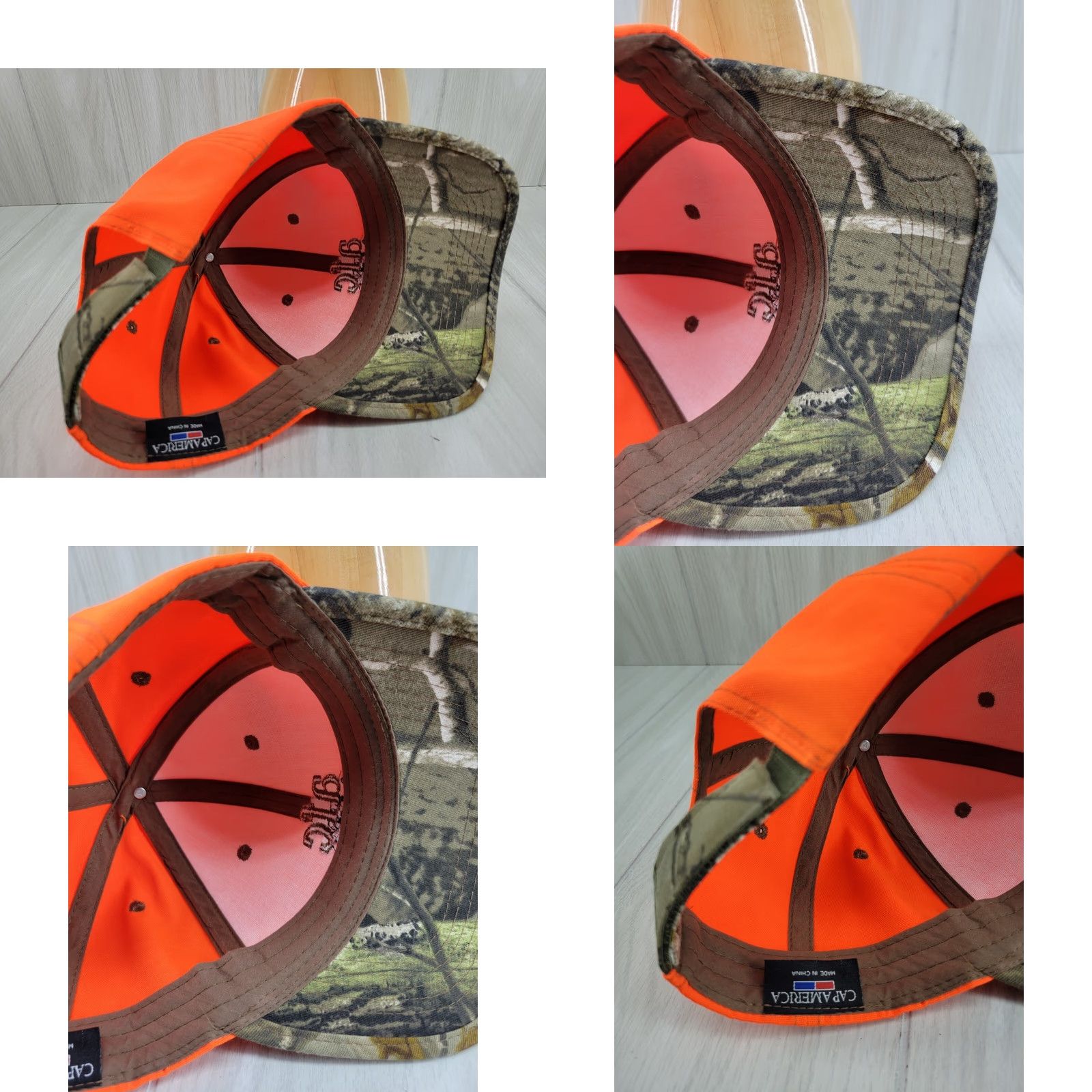Hunter Cap America AFC Grain Division Hunters Camouflage Orange Hat Mens Adjustable Orange Camouflage Baseball Cap Mens Size ONE SIZE - 8 Thumbnail