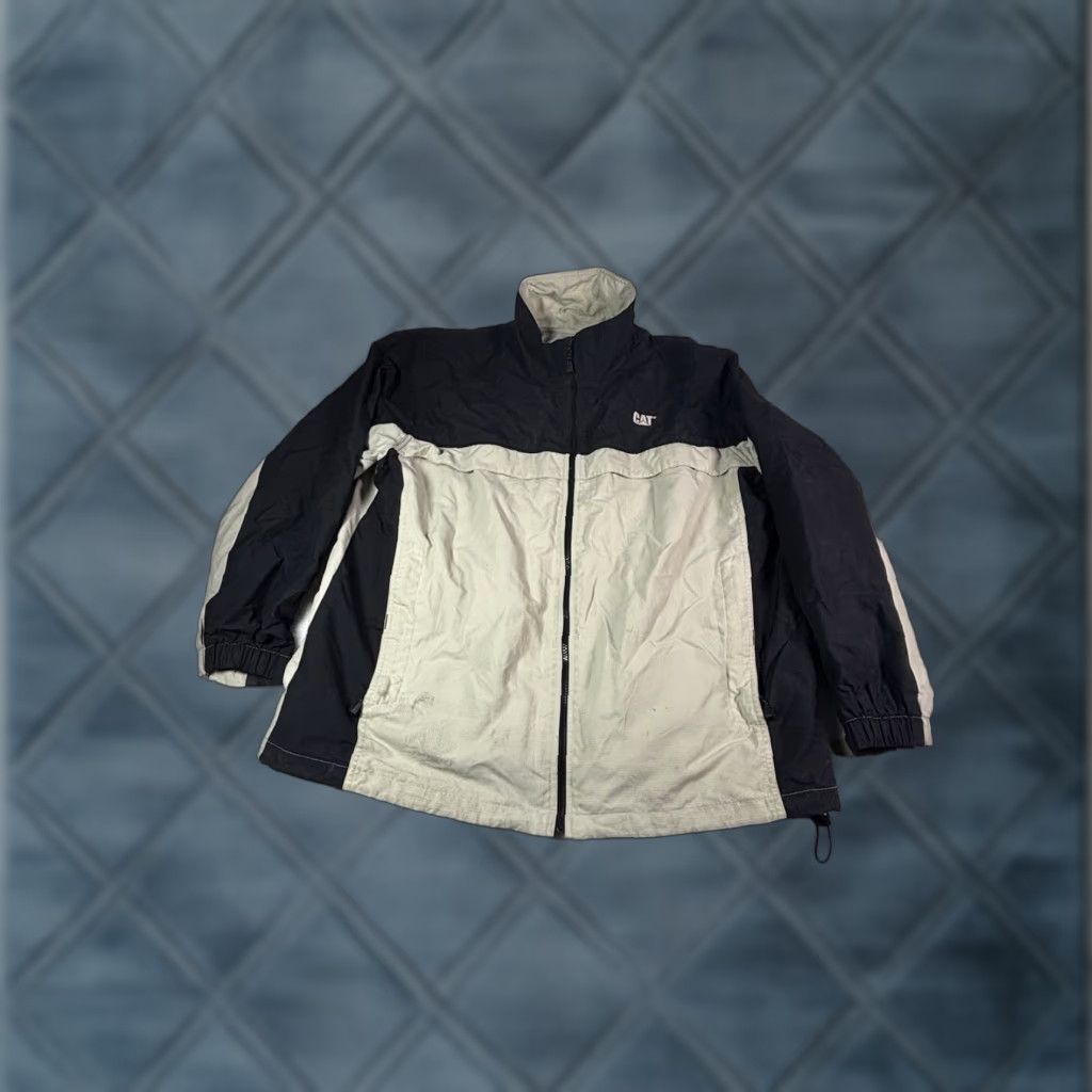 Vintage North End Men’s Jacket CAT All Climate Cream/Black XL Windbreaker Size US XL / EU 56 / 4 - 1 Thumbnail