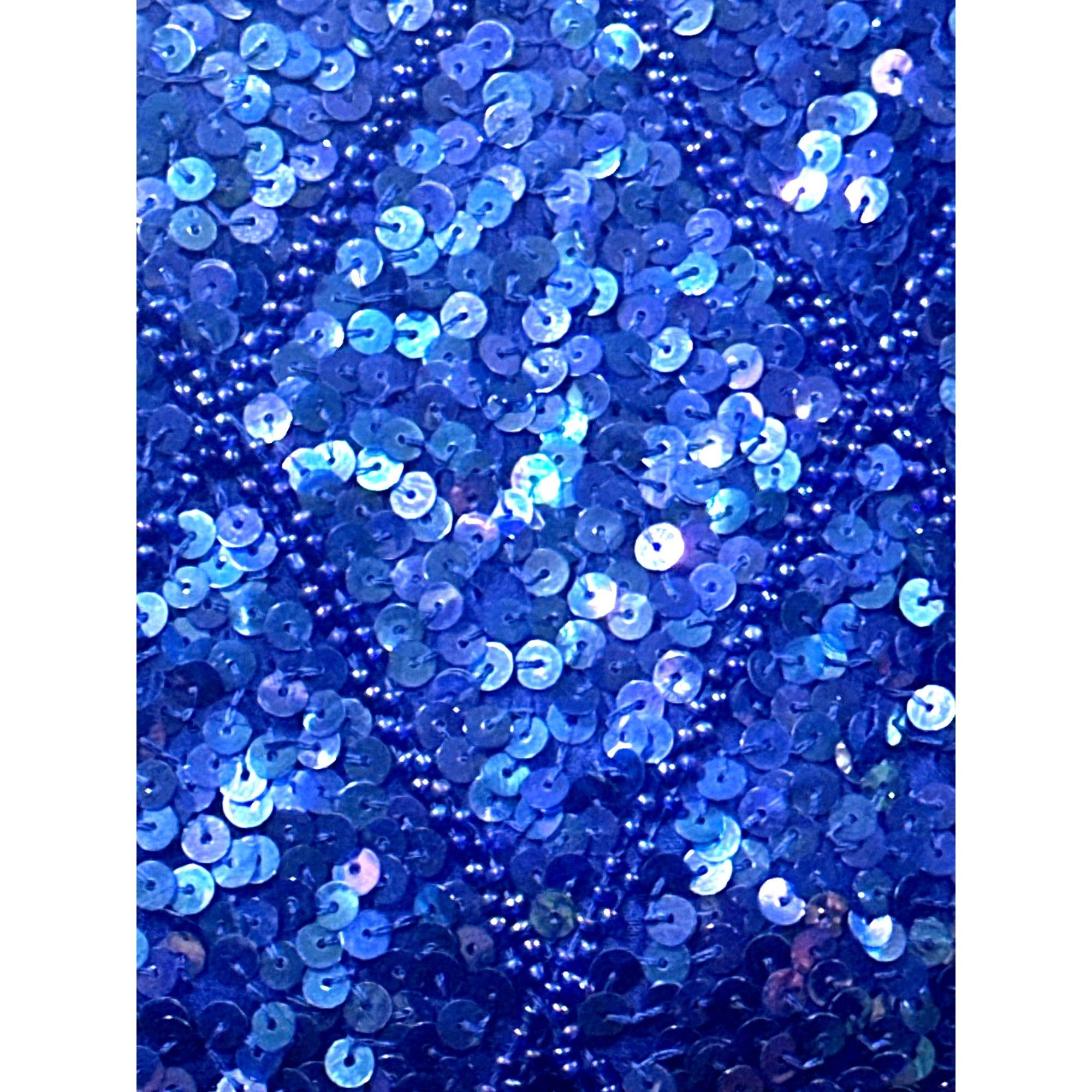 Other Scala Silk Sequin Medium Fringe Flapper Dress Blue Beaded Ga Size M / US 6-8 / IT 42-44 - 7 Thumbnail