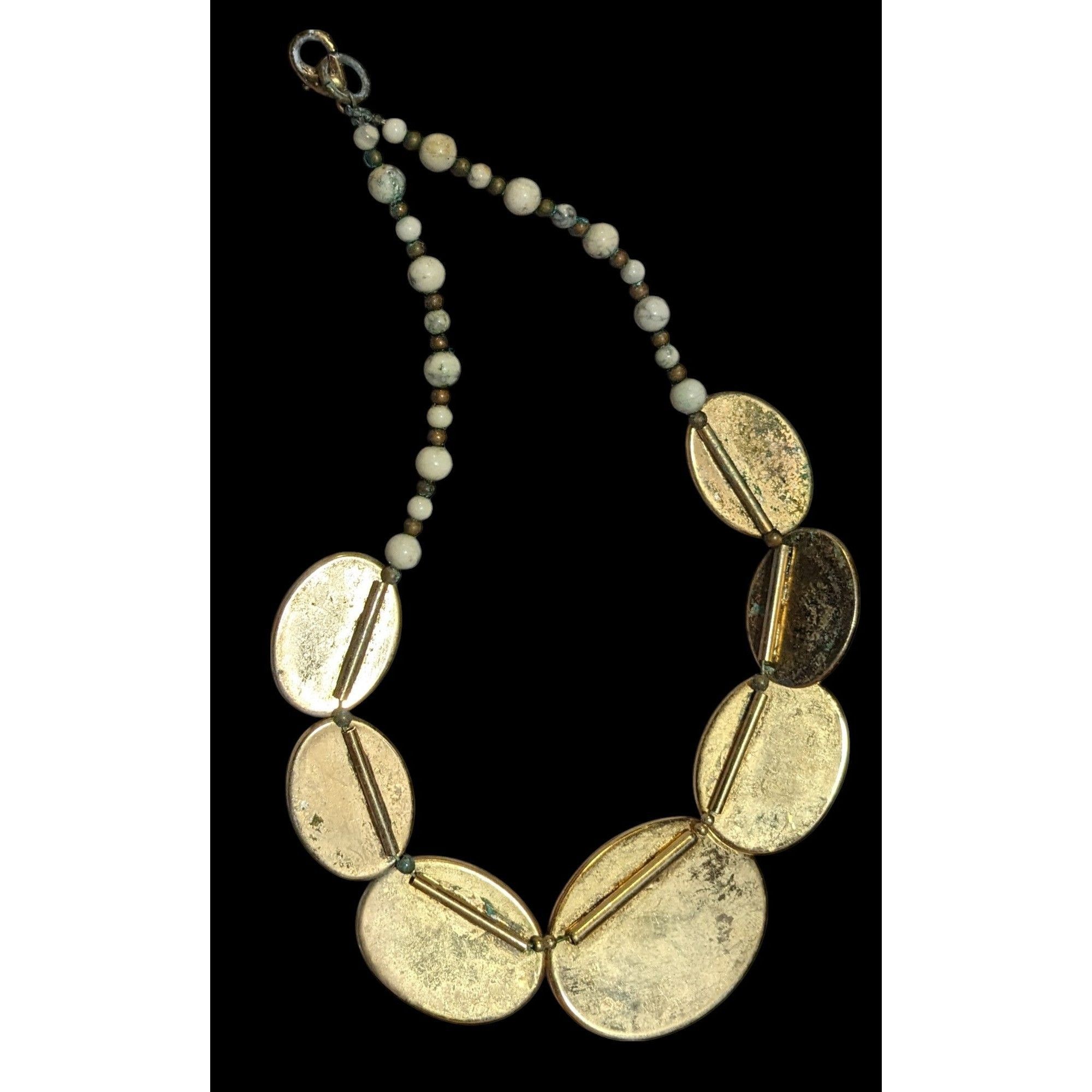 Other Vintage Carved Stone Beaded Cabochon Necklace Size ONE SIZE - 3 Thumbnail