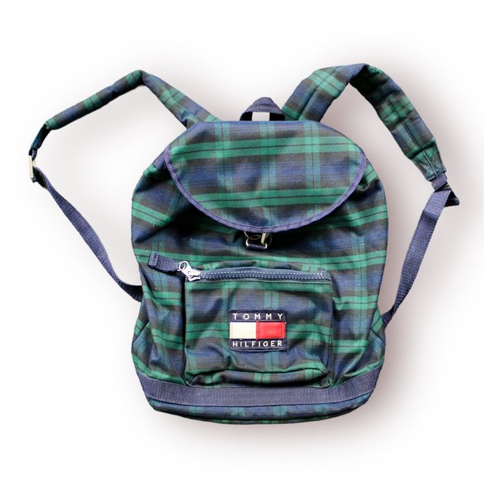 Tommy hilfiger plaid clearance backpack