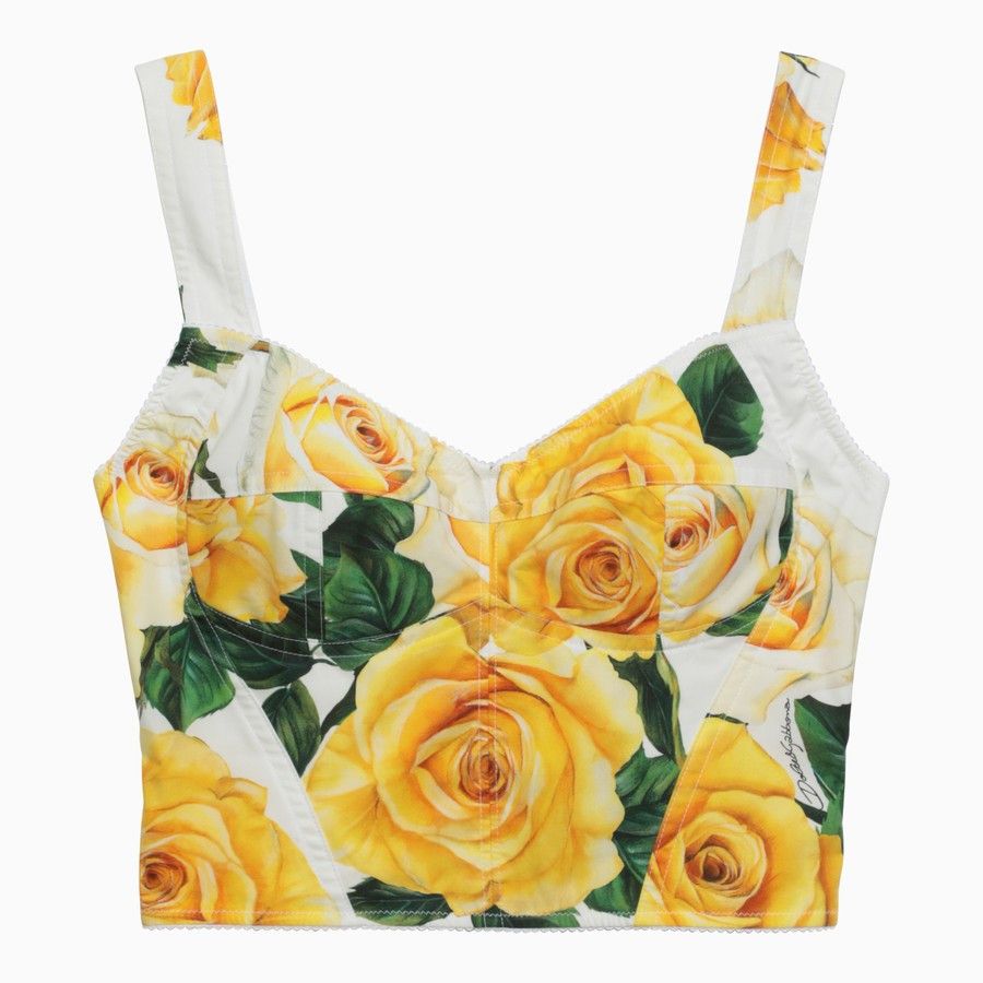 image of Dolce Gabbana O1D2Blof0224 Tank Top In Yellow, Women's (Size Small)