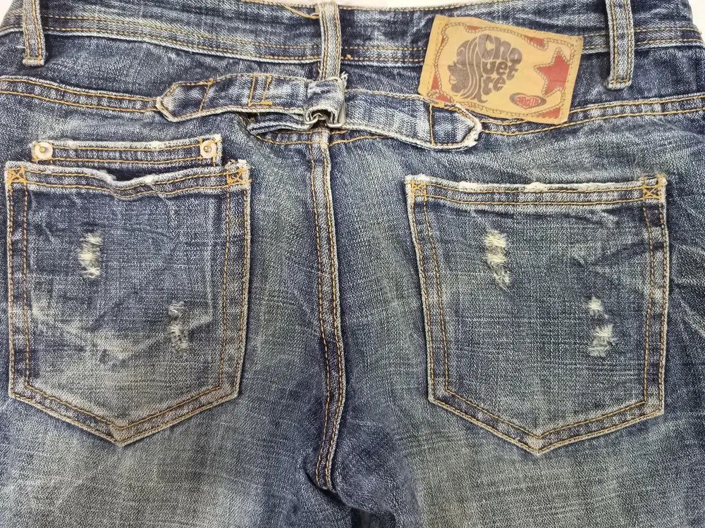 Japanese Brand Chouette Japan Mud Wash Minimalist Flare Jeans Size US 29 - 20 Thumbnail