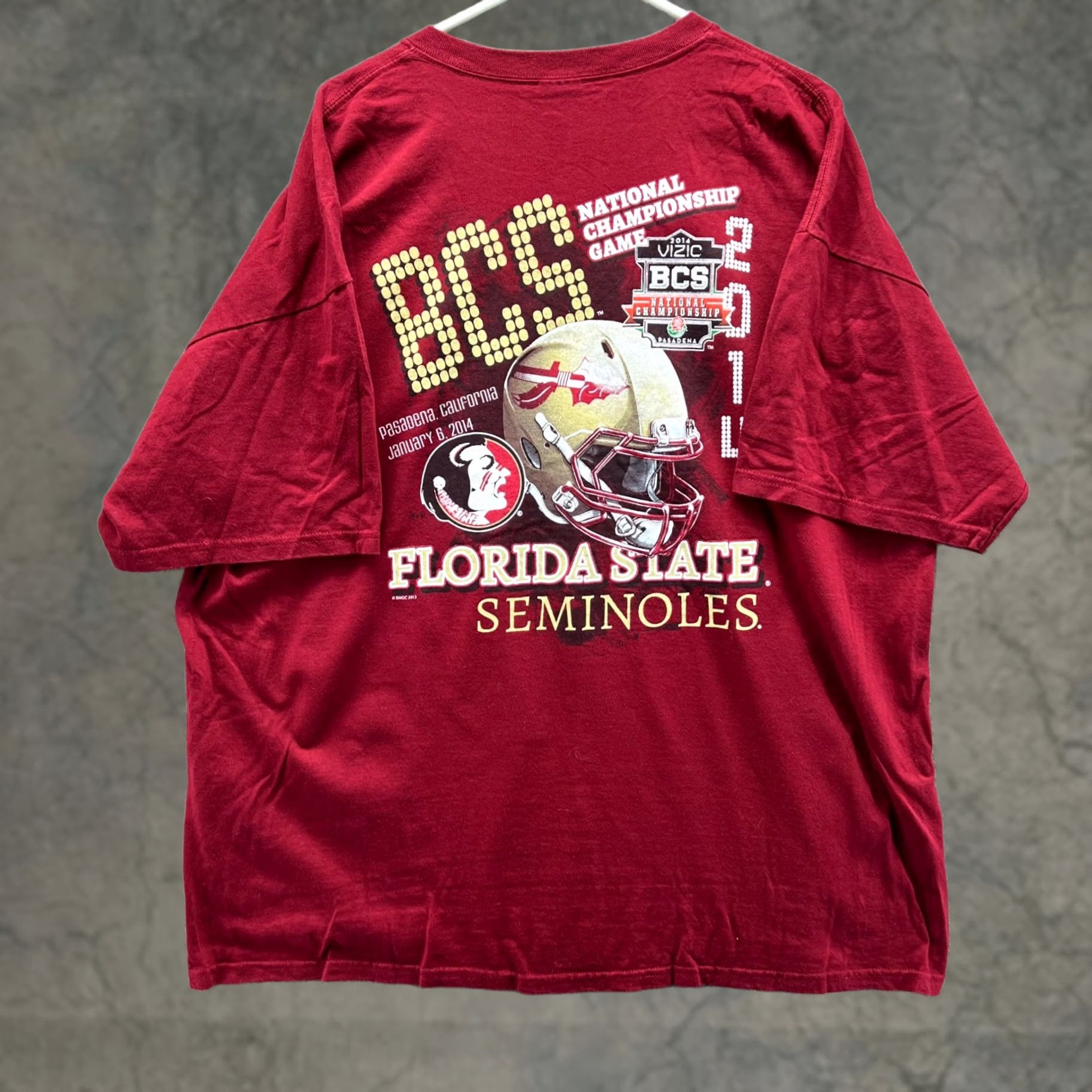 Gildan VINTAGE Florida State Seminoles Shirt Mens 2XL Maroon BCS National Championship 2014 FSU Size US XXL / EU 58 / 5 - 1 Thumbnail