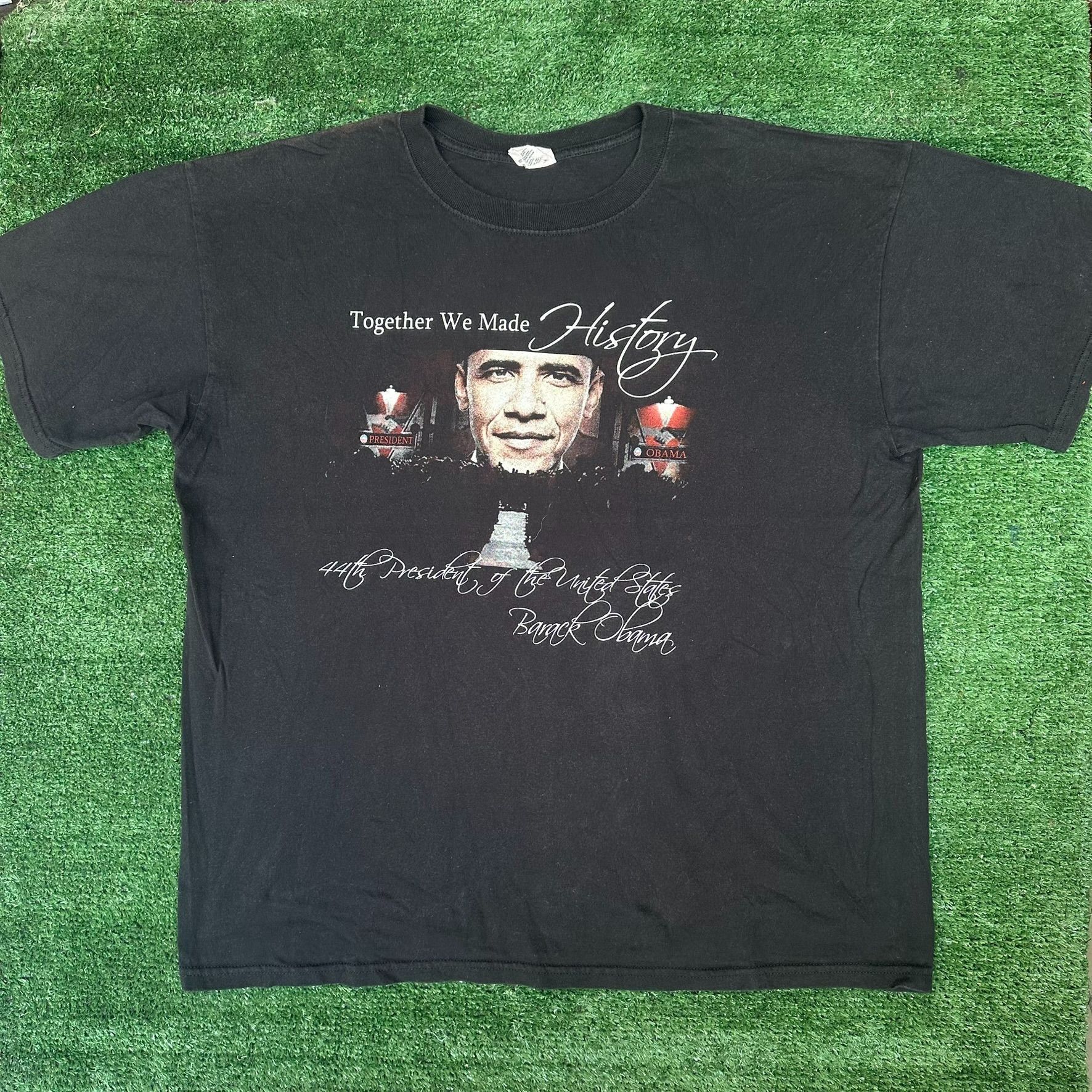 Anvil Vintage Y2K Barack Obama Inauguration T-Shirt Political USA Size US XL / EU 56 / 4 - 1 Thumbnail
