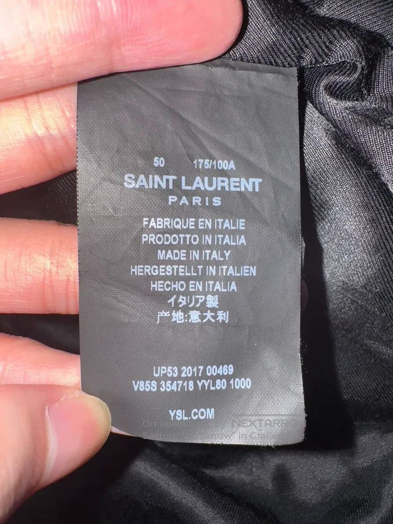 Saint Laurent Paris Saint Laurent Paris Patchwork Black and White Baseball Jac Size US M / EU 48-50 / 2 - 7 Thumbnail