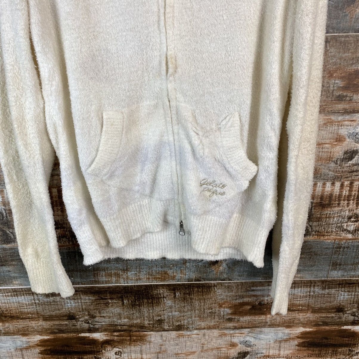 Japanese Brand DL Pique White fur shaggy Knitwear #C1041 Size M / US 6-8 / IT 42-44 - 6 Thumbnail