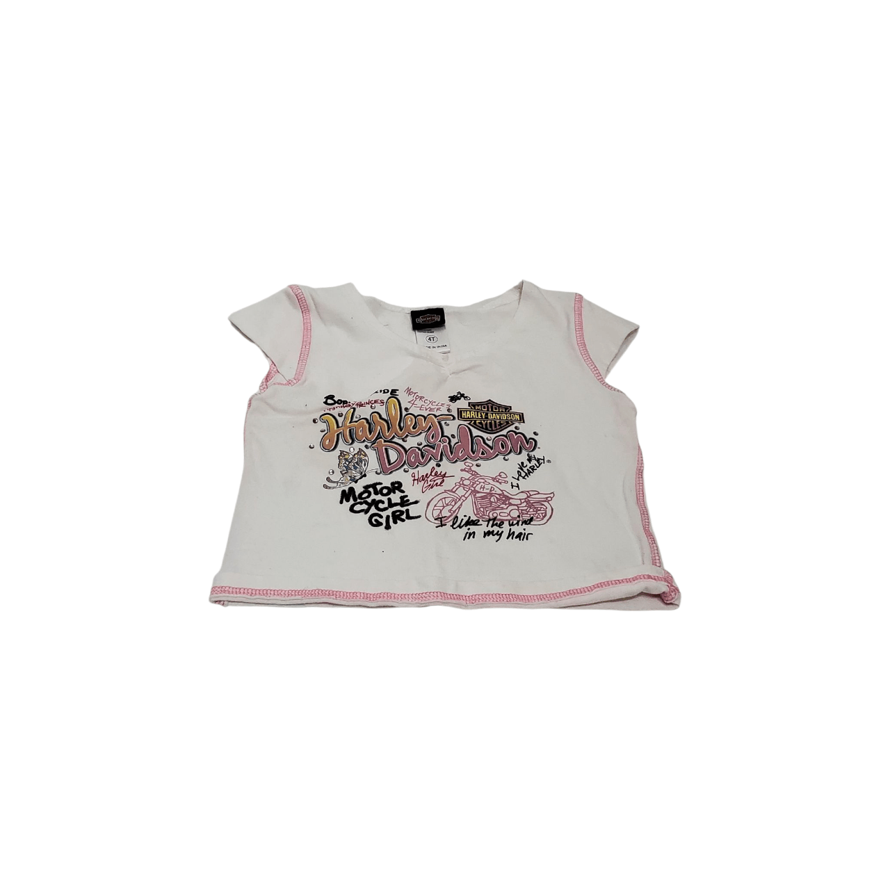 Harley Davidson Y2K Harley Davidson Rhinestone Toddler T-Shirt Size S / US 4 / IT 40 - 1 Thumbnail