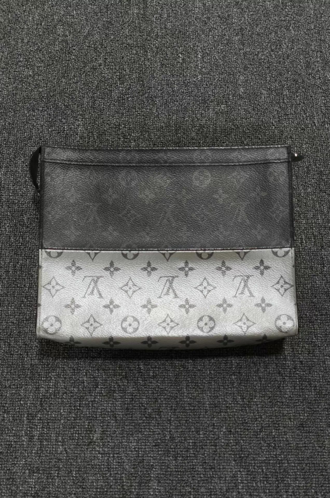 Louis Vuitton LV two-tone Monogram print black gray clutch Size ONE SIZE - 2 Thumbnail