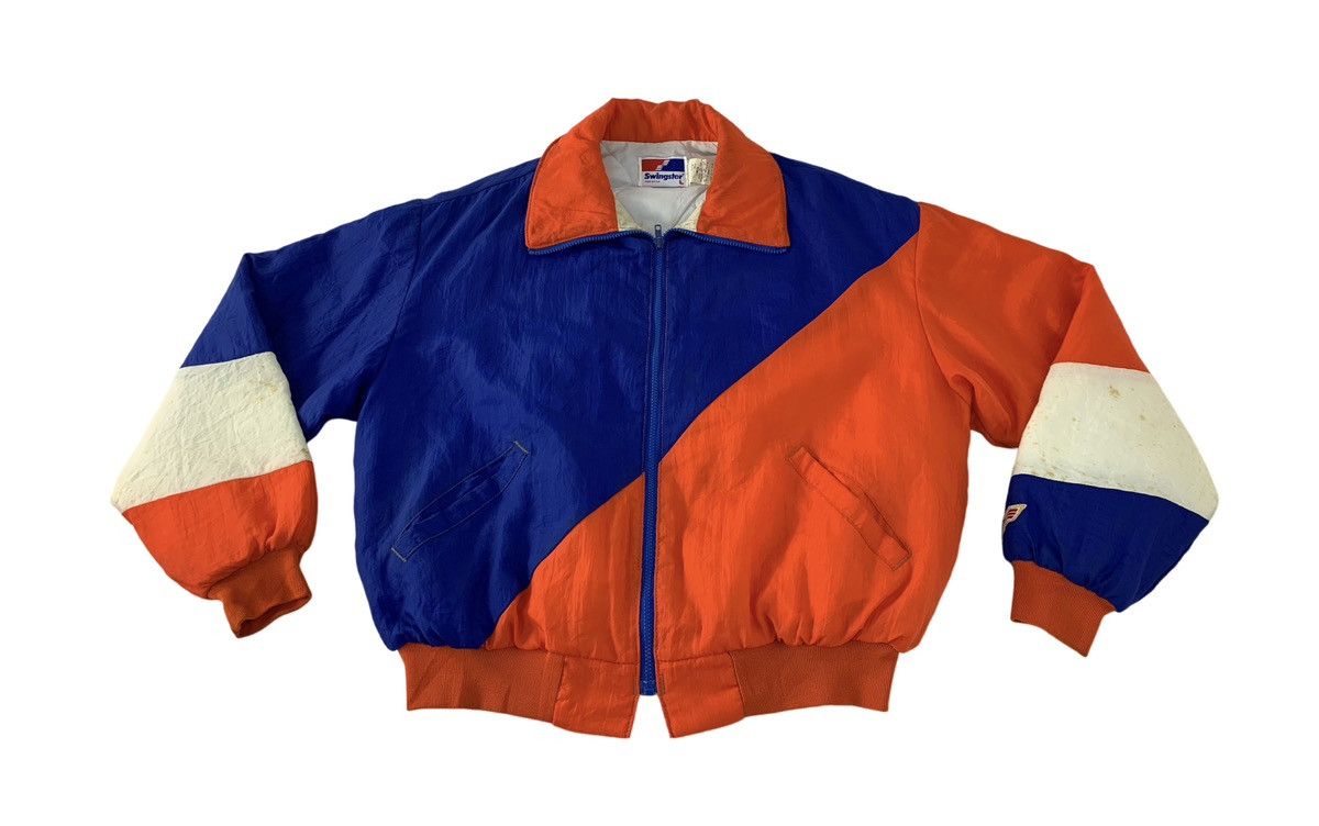 Swingster 80s 90s Swingster Windbreaker Bomber Quilted Padded Size US L / EU 52-54 / 3 - 1 Thumbnail